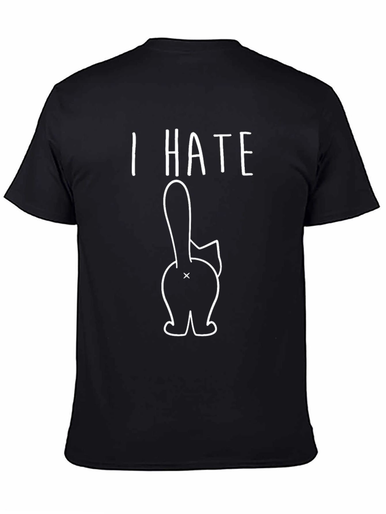 I Hate Cat Butts Black Graphic Tee