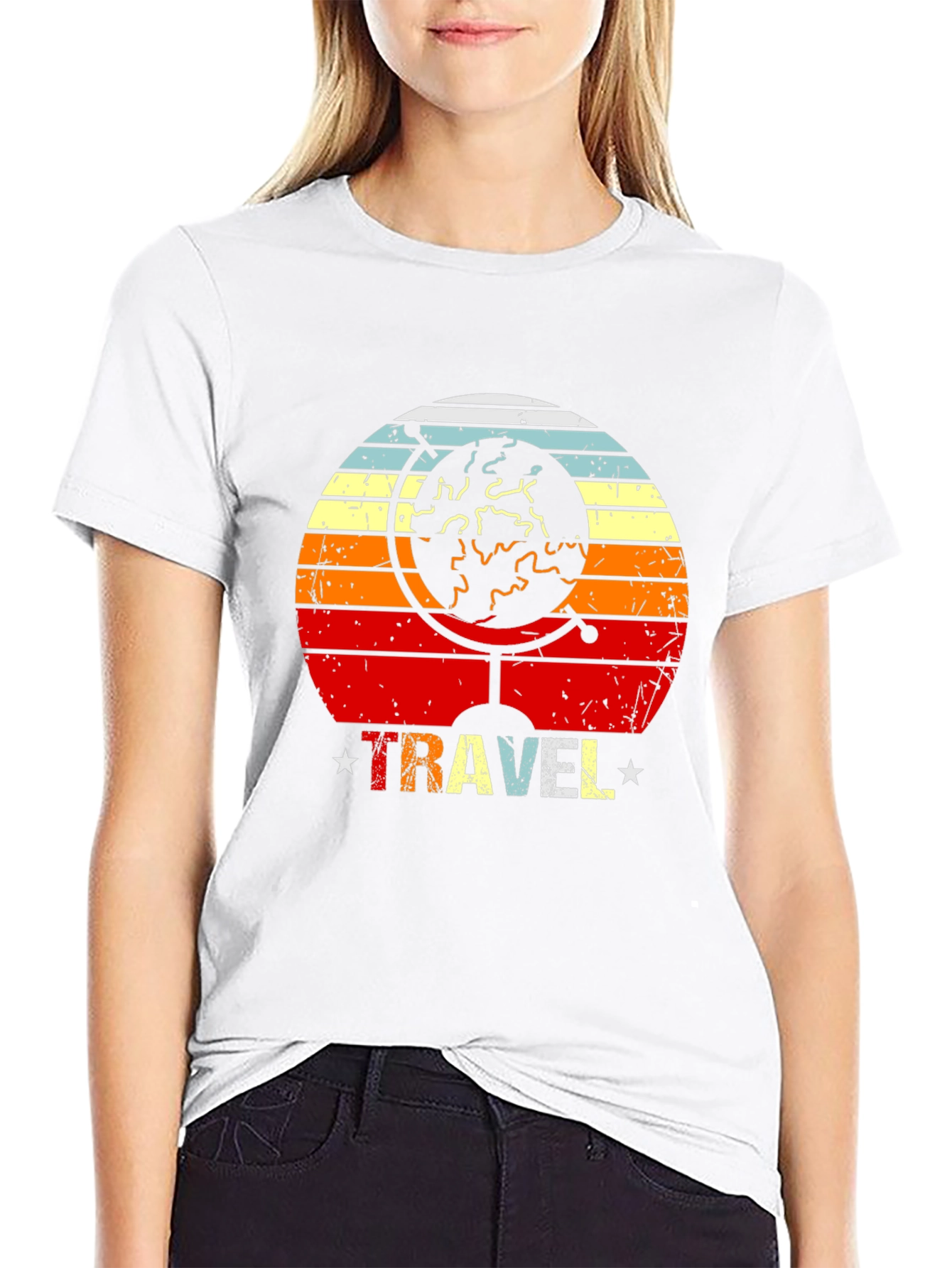 Retro Travel Globe Graphic T-Shirt
