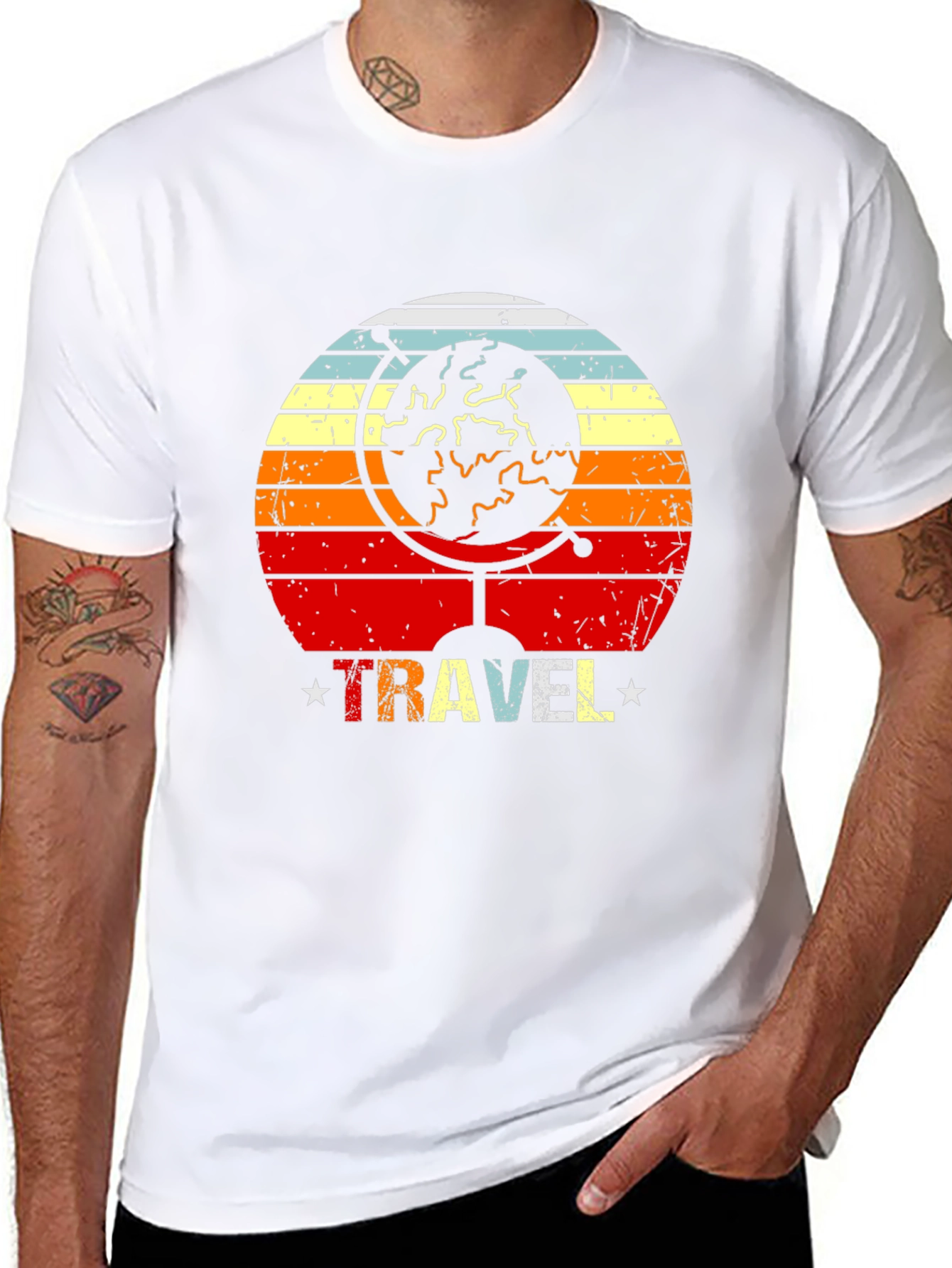 Retro Travel Globe Graphic T-Shirt