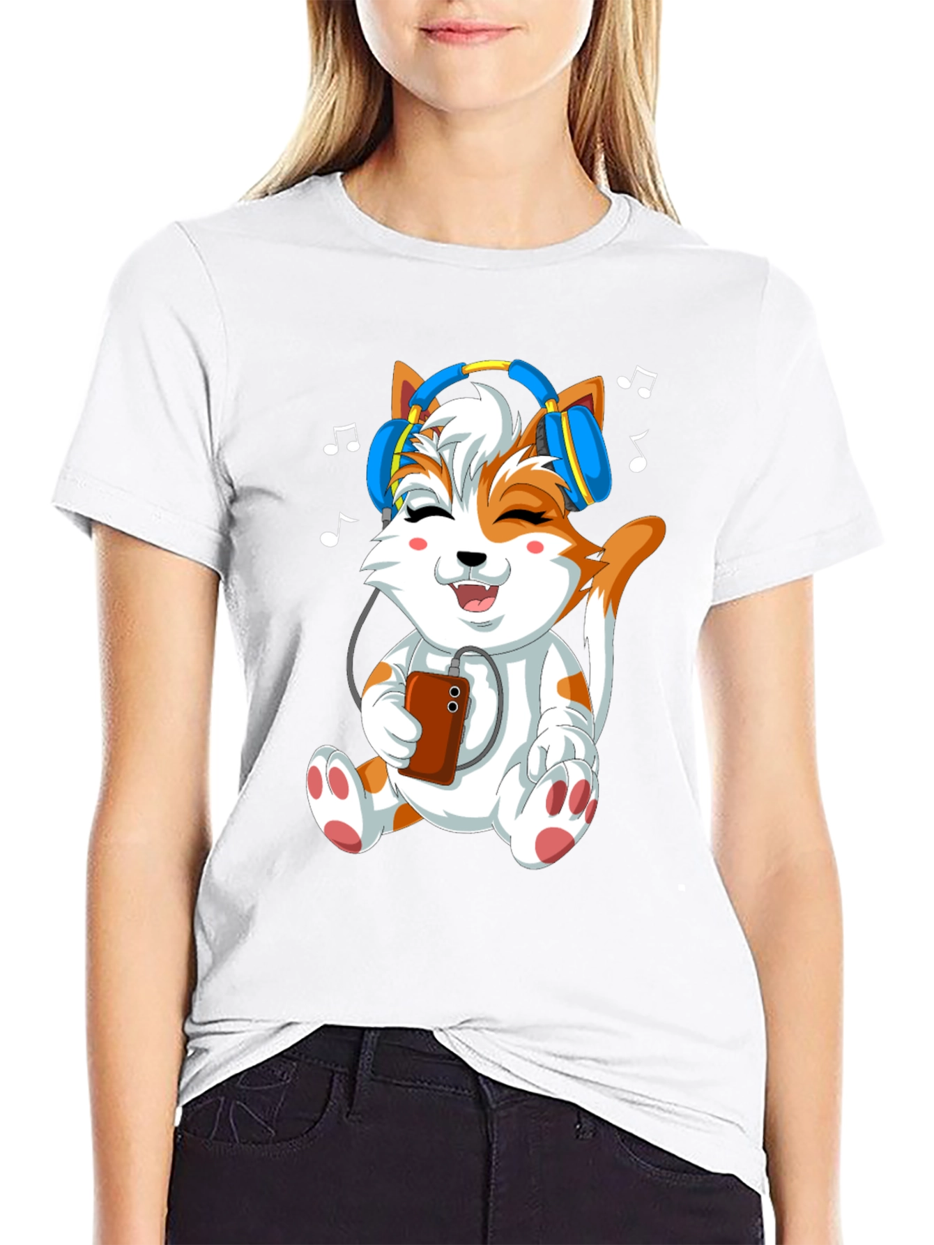 Cat Lover T-Shirt - Musical Kitty Design