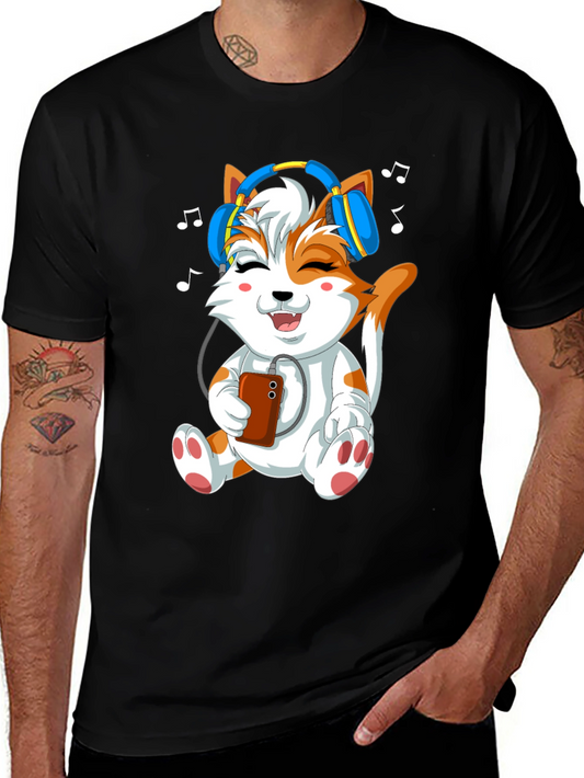 Cat Lover T-Shirt - Musical Kitty Design