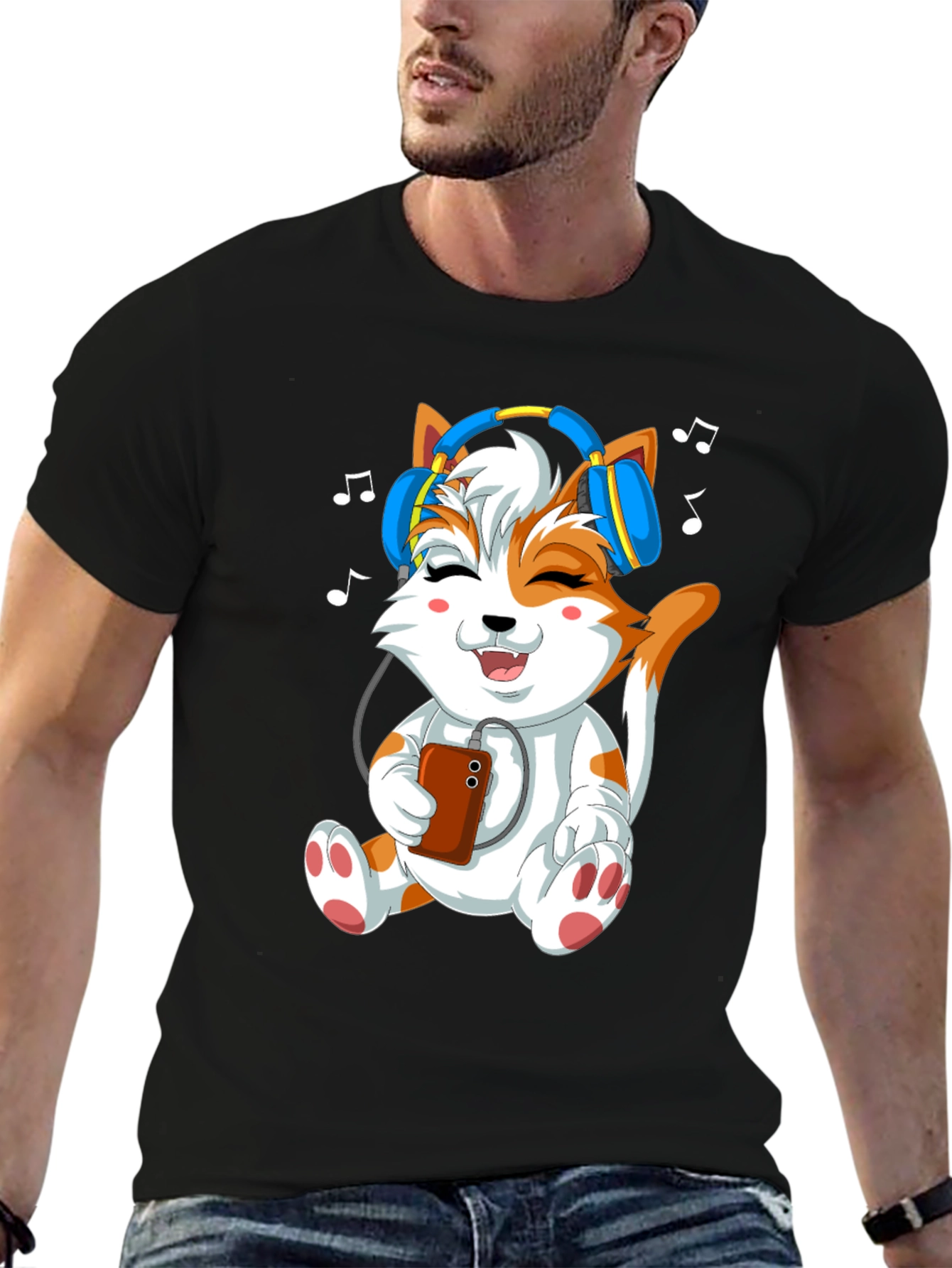 Cat Lover T-Shirt - Musical Kitty Design