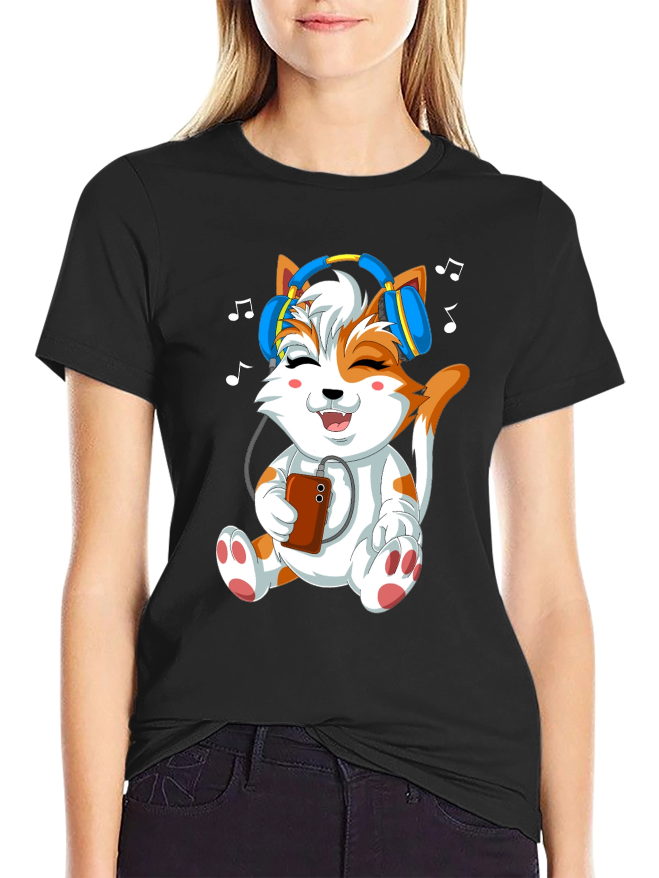 Cat Lover T-Shirt - Musical Kitty Design