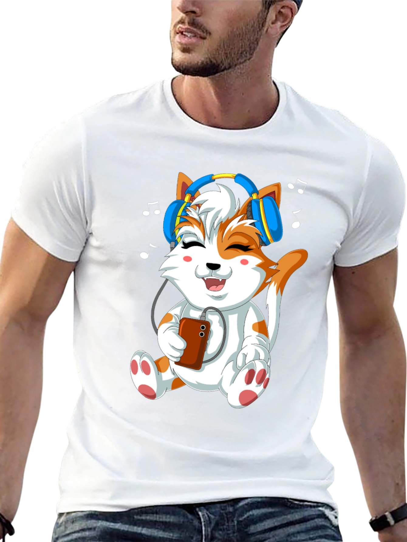 Cat Lover T-Shirt - Musical Kitty Design