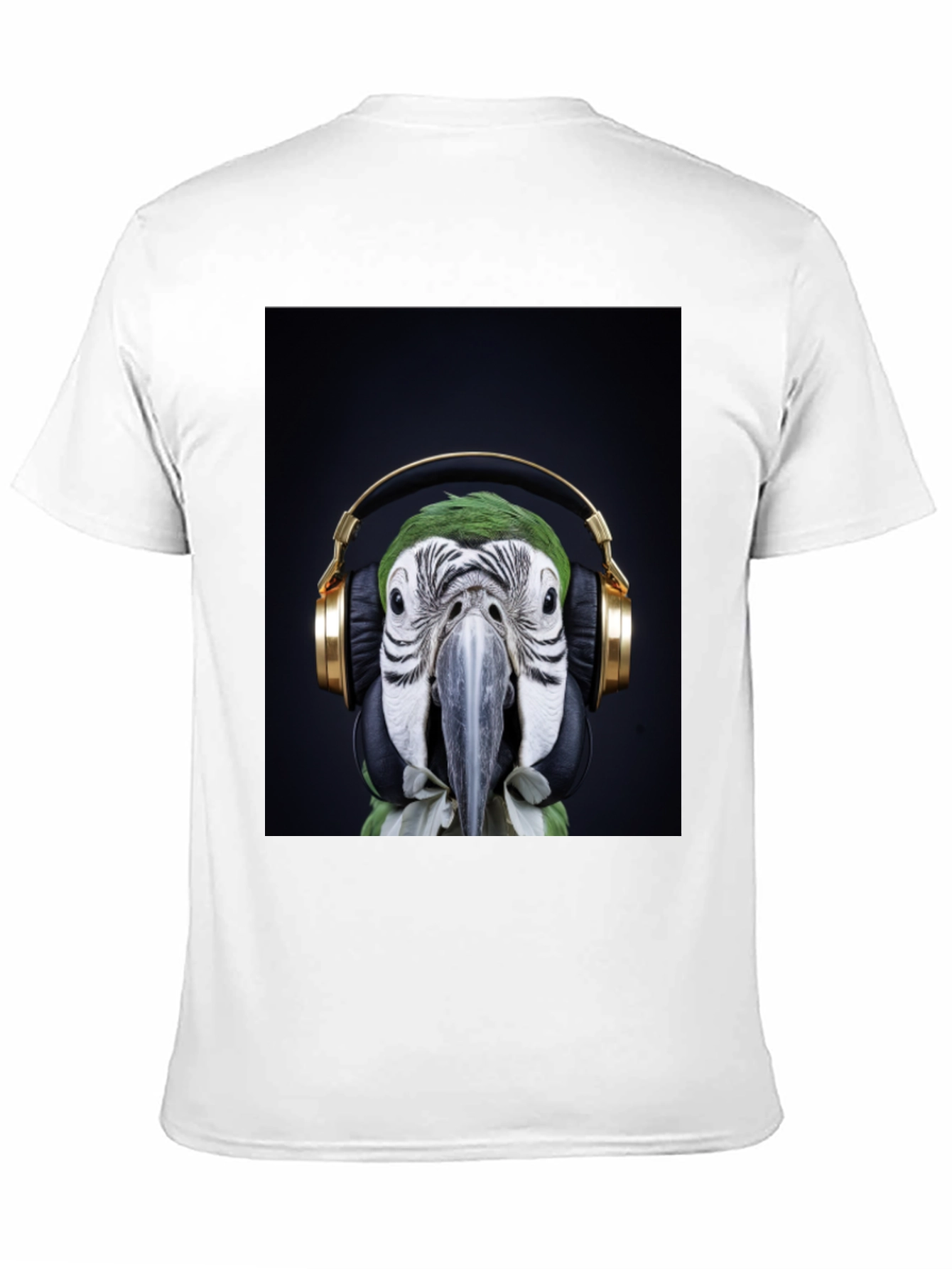 Parrot DJ Graphic Tee - Cool Bird with Headphones
