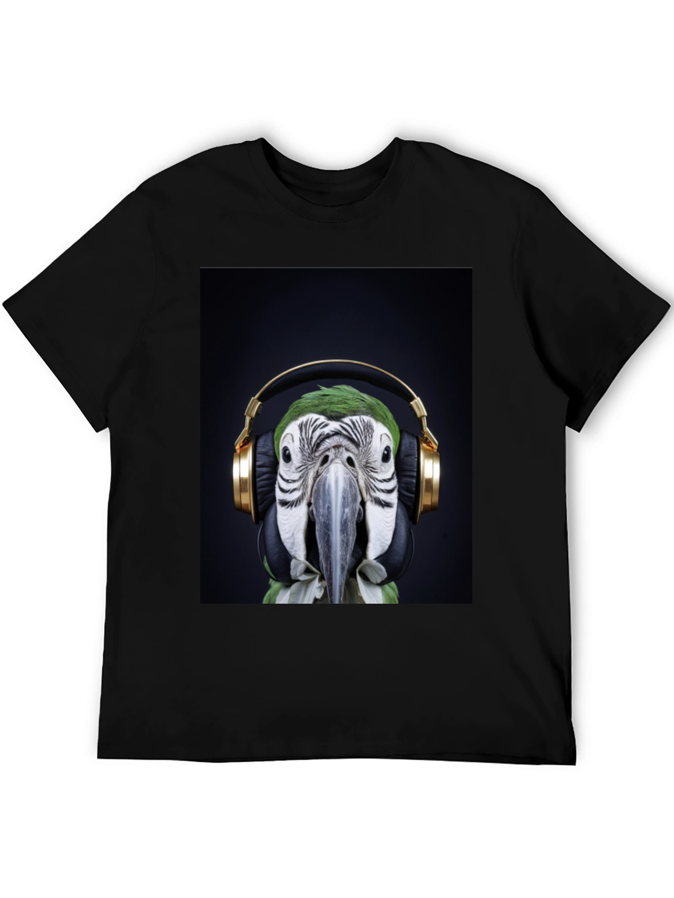 Parrot DJ Graphic Tee - Cool Bird with Headphones