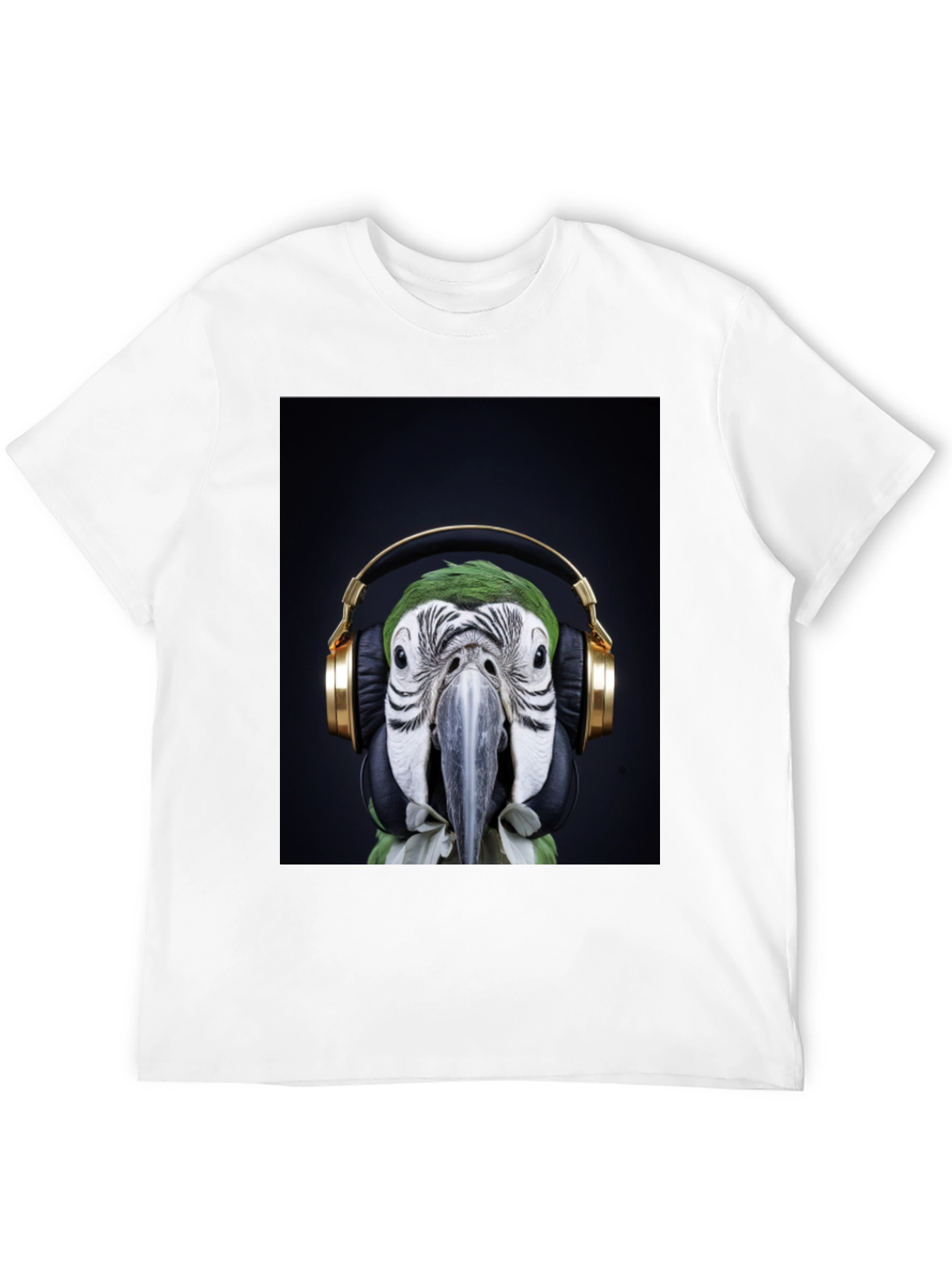Parrot DJ Graphic Tee - Cool Bird with Headphones