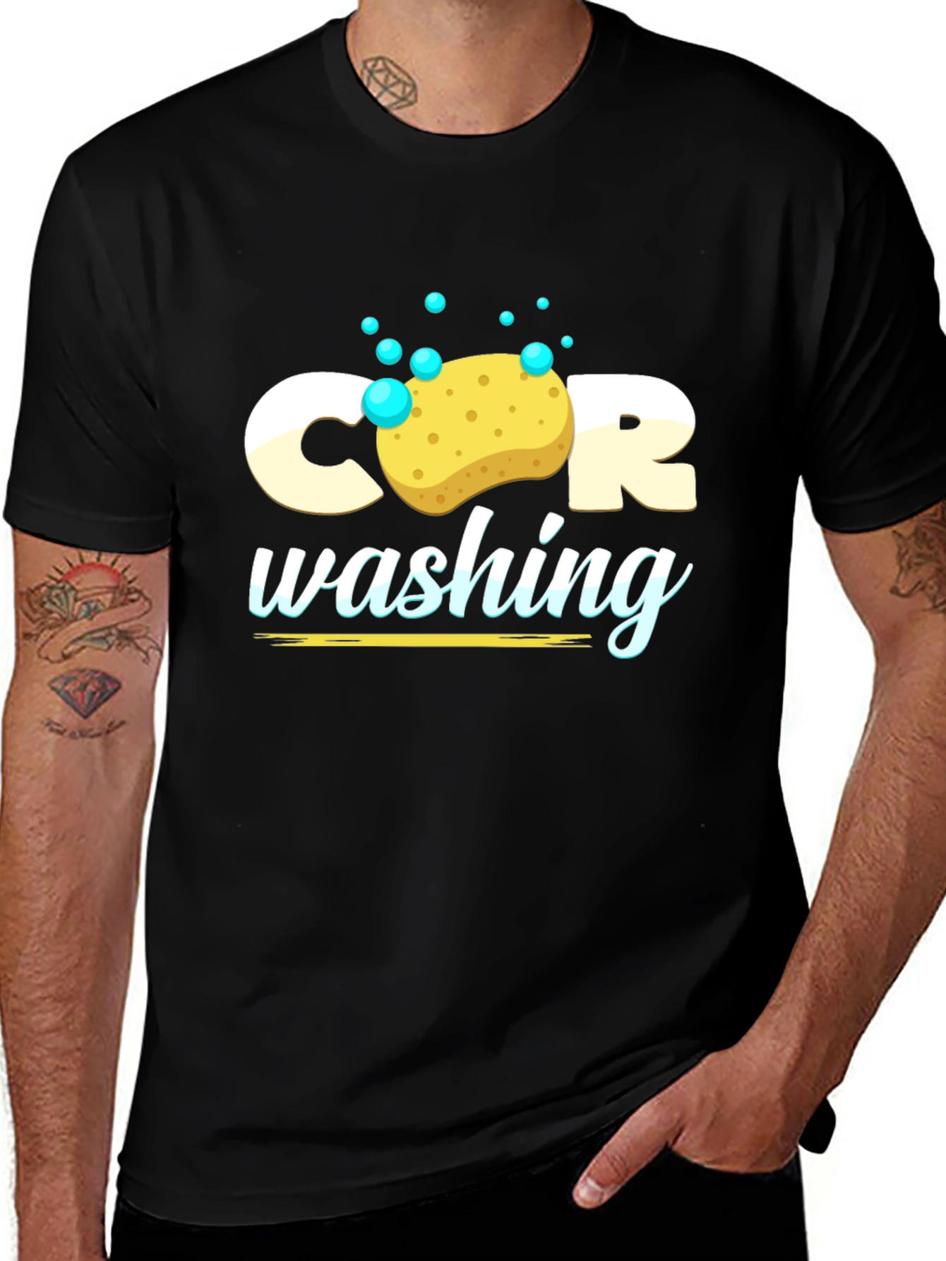 Car Wash Graphic Tee - Black T-Shirt