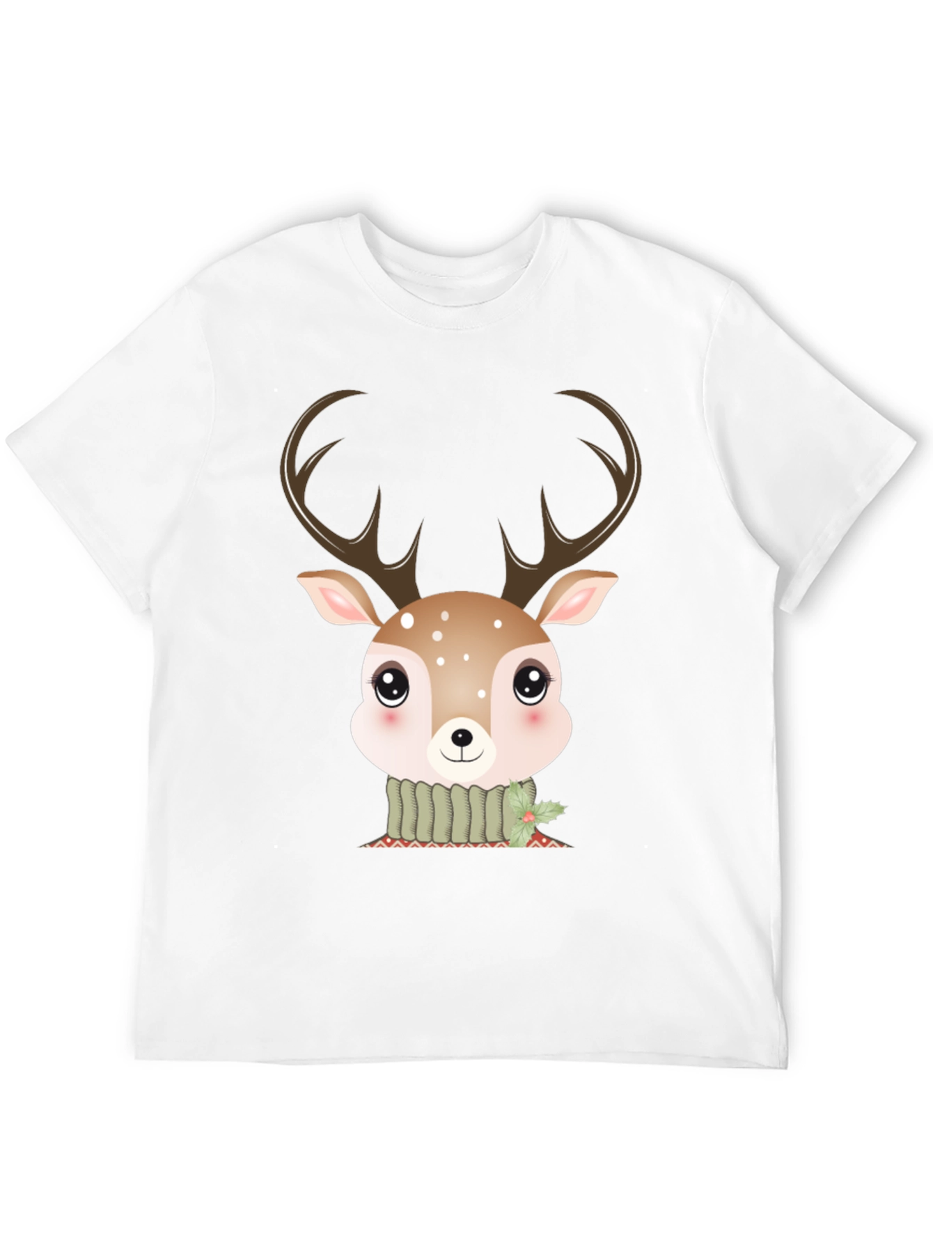 Cute Deer Graphic Tee - Holiday Season