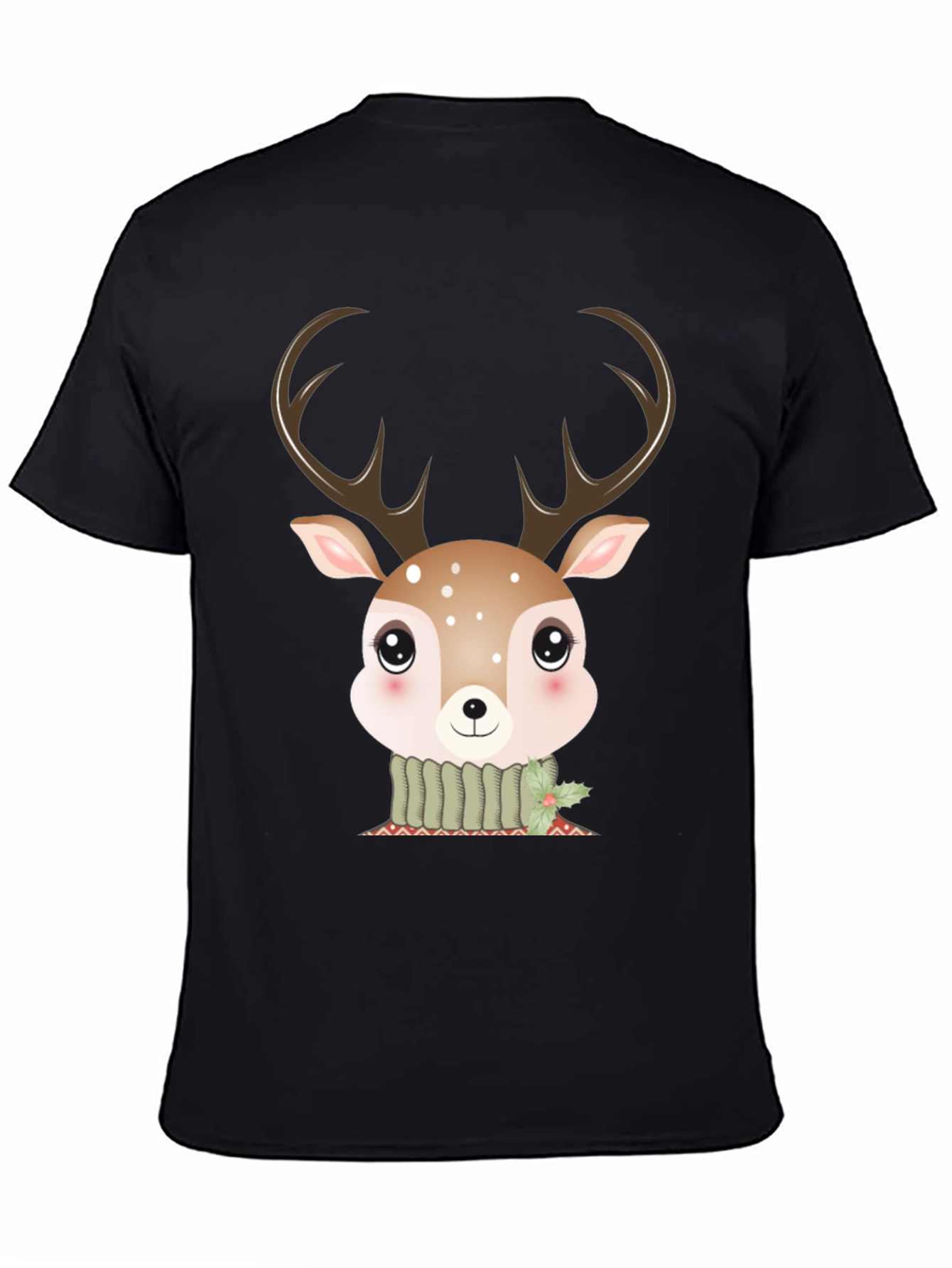 Cute Deer Graphic Tee - Holiday Season