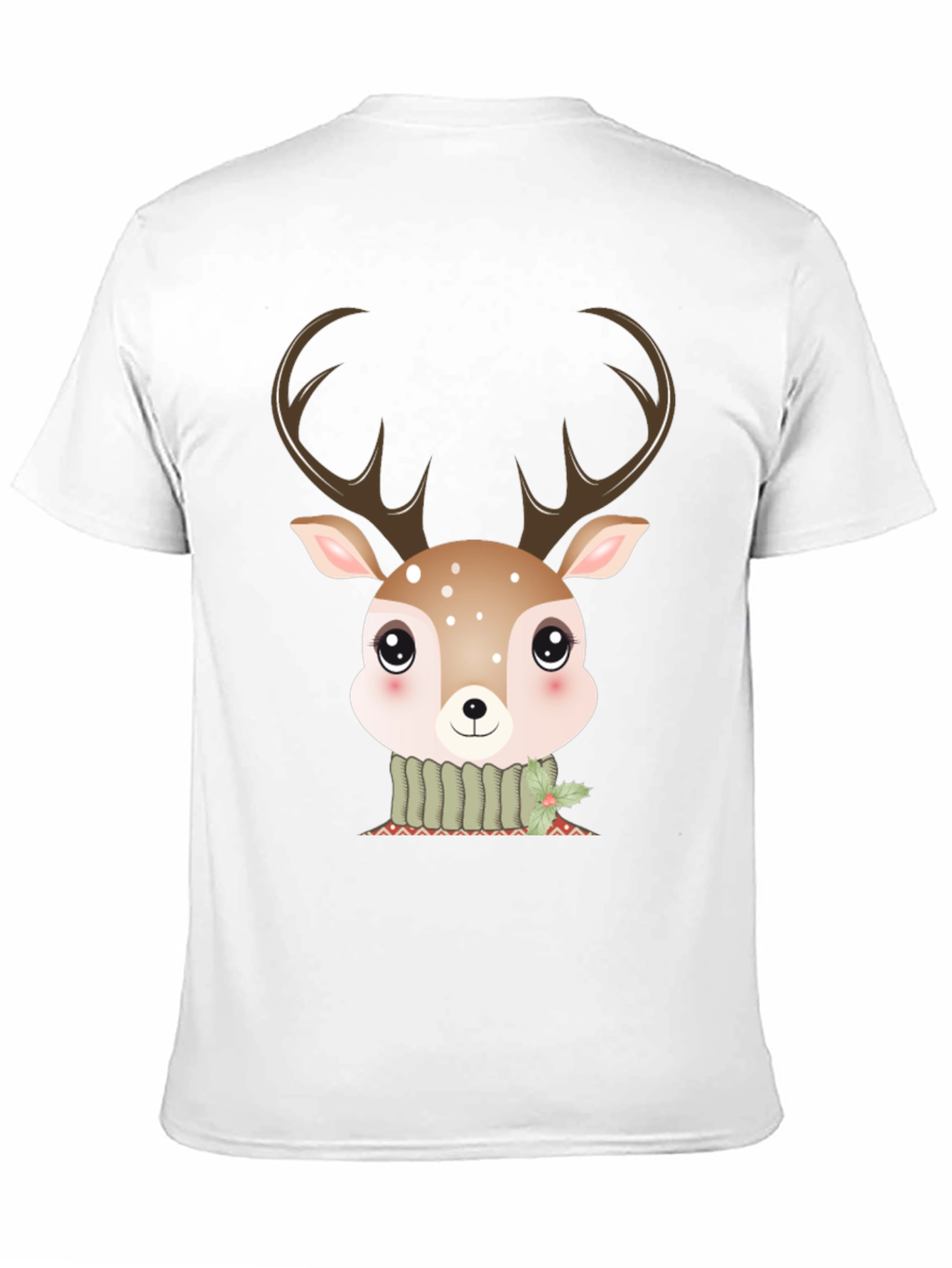 Cute Deer Graphic Tee - Holiday Season