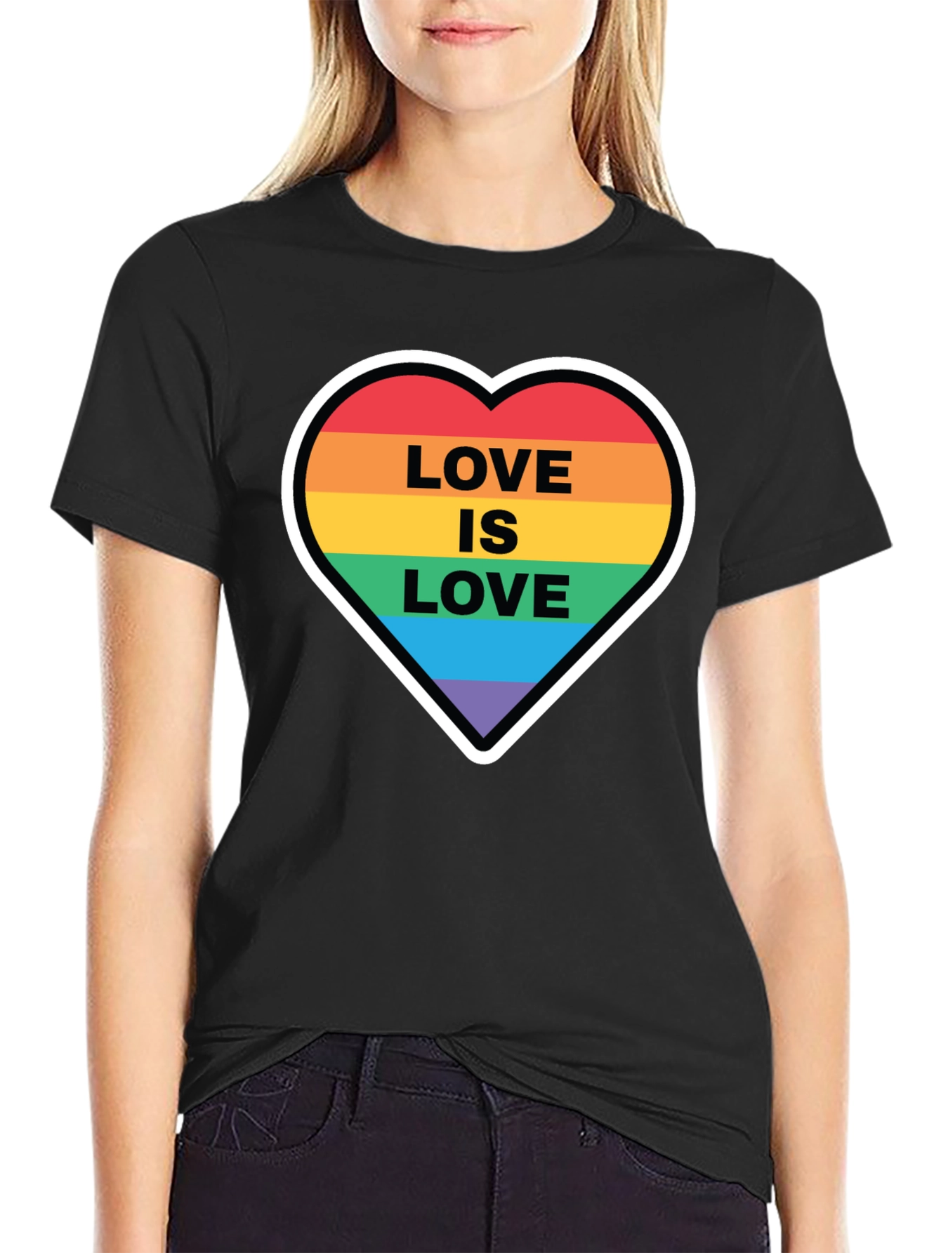 Love is Love Rainbow Heart T-Shirt