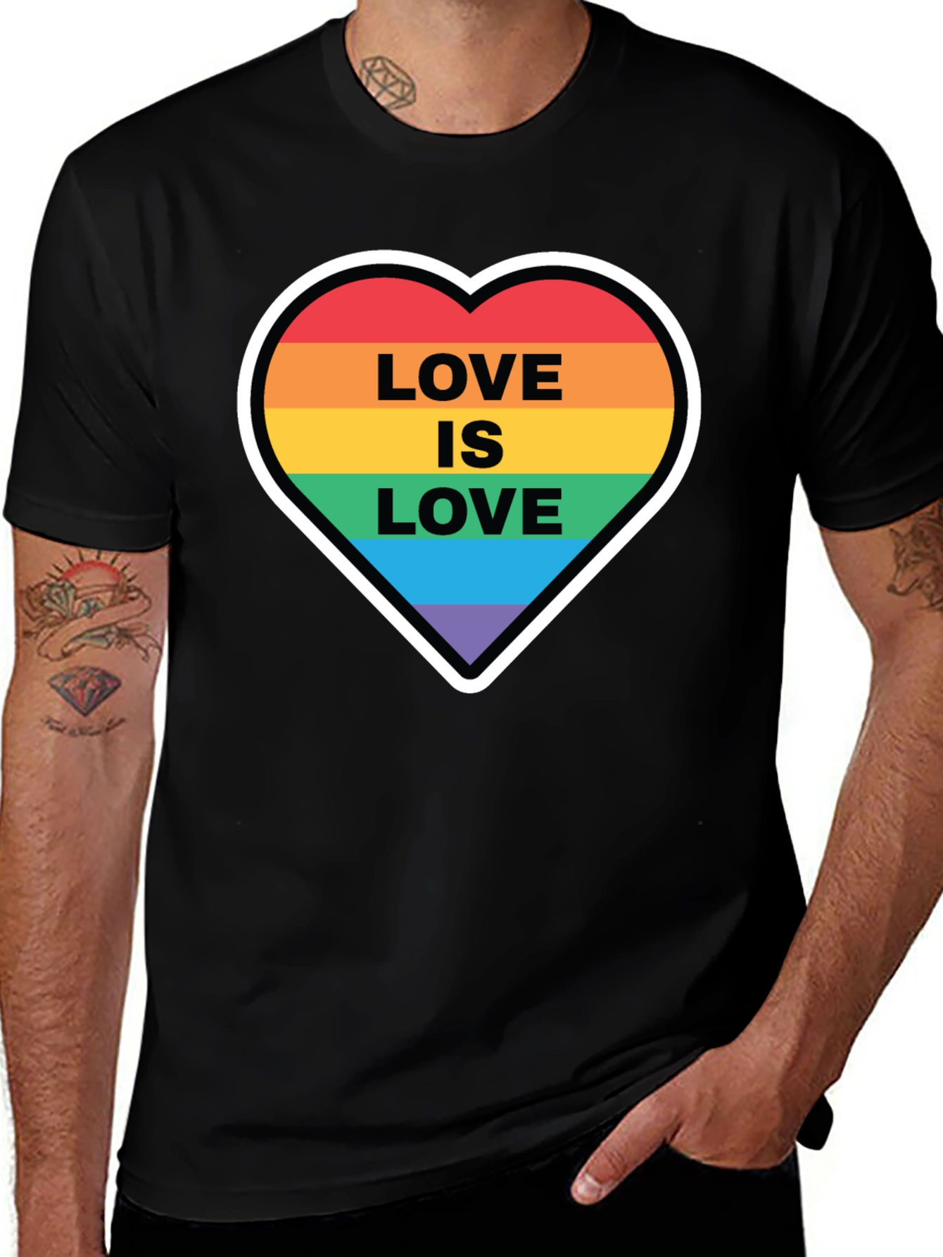 Love is Love Rainbow Heart T-Shirt