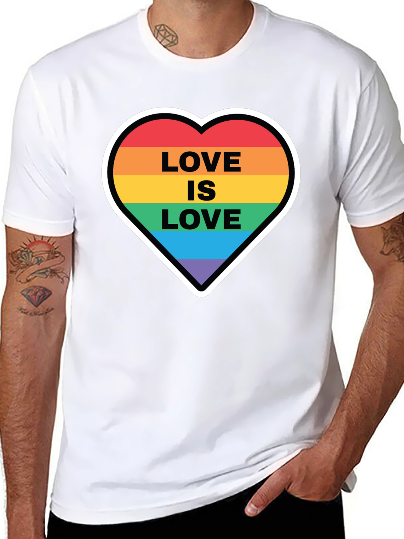 Love is Love Rainbow Heart T-Shirt