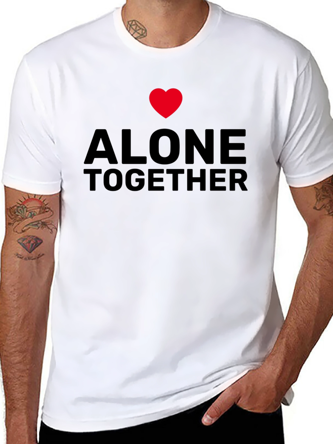 Alone Together Graphic Tee - Black Casual Shirt