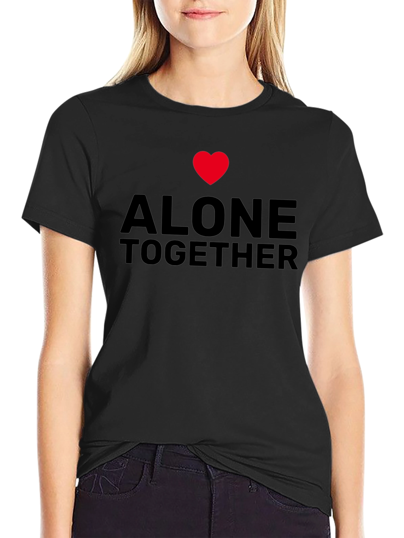 Alone Together Graphic Tee - Black Casual Shirt