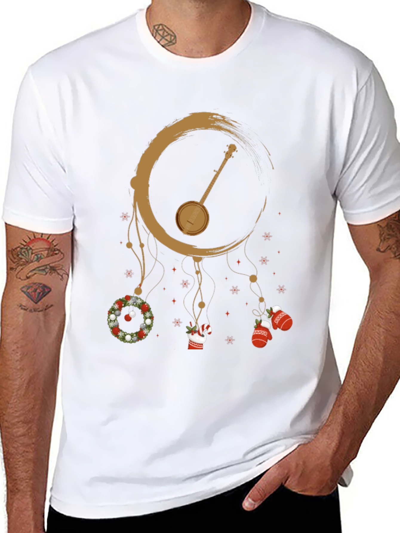 Banjo Christmas Dreamcatcher T-Shirt
