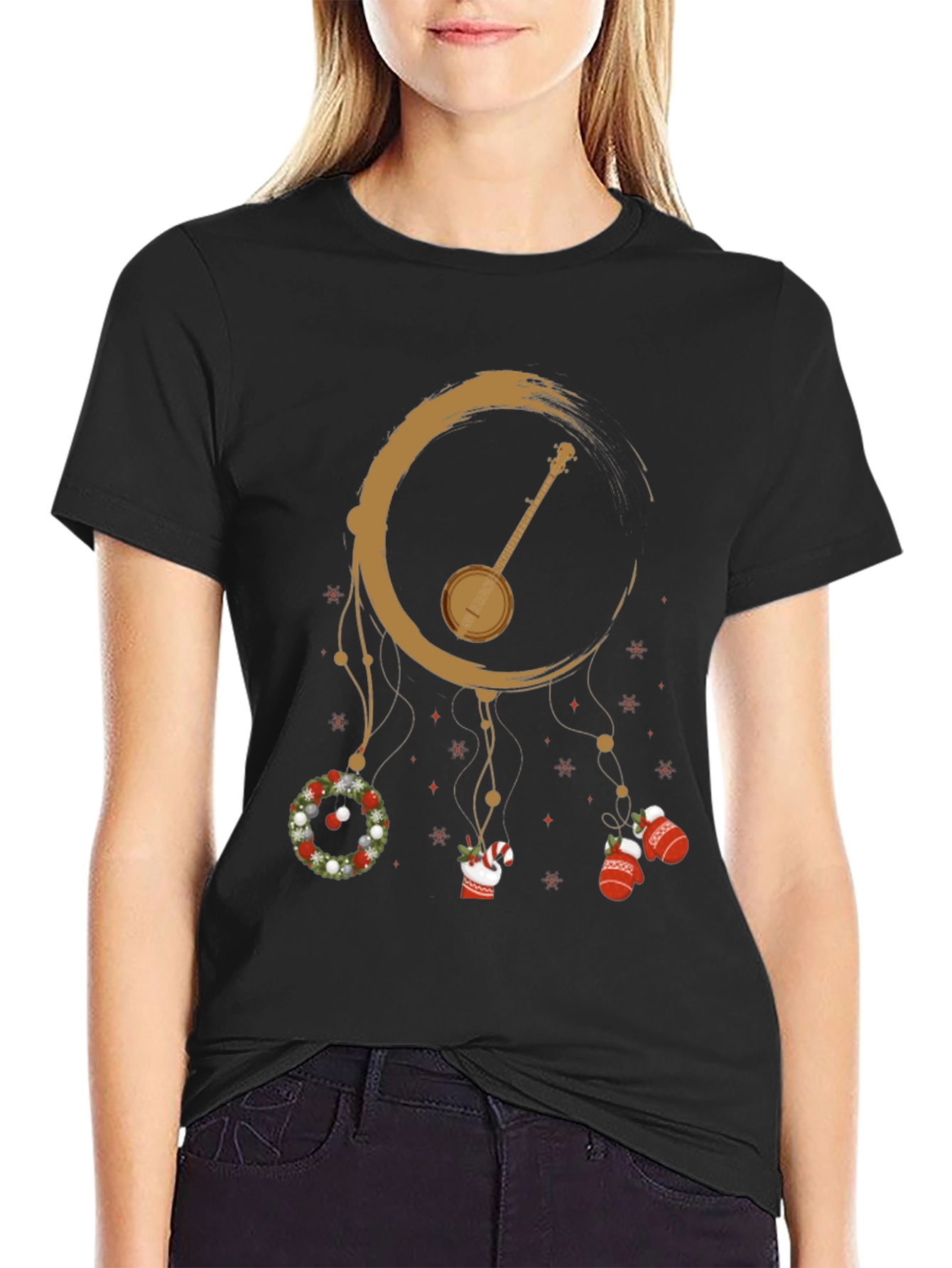 Banjo Christmas Dreamcatcher T-Shirt