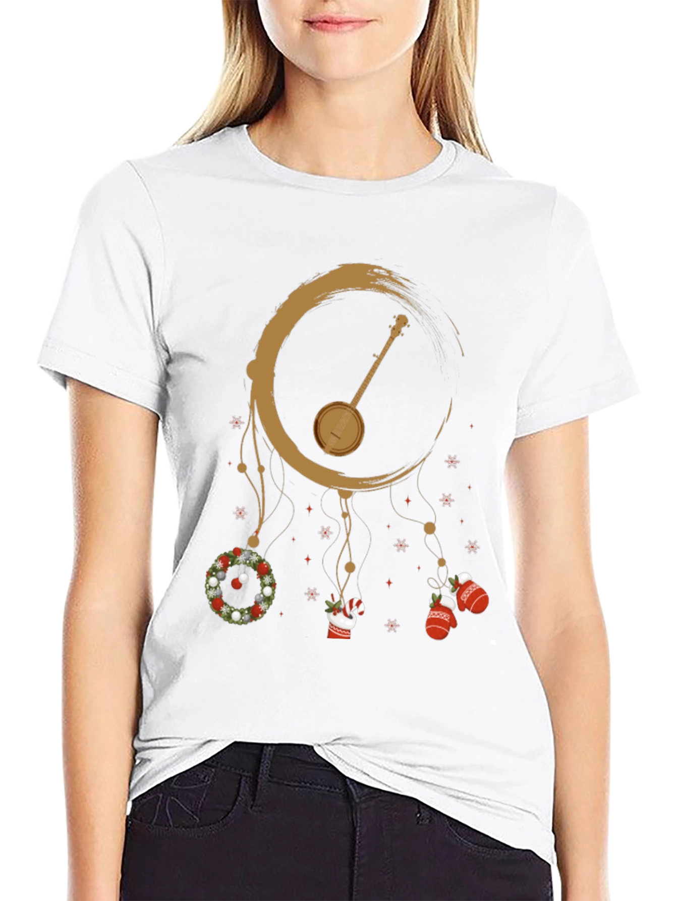 Banjo Christmas Dreamcatcher T-Shirt