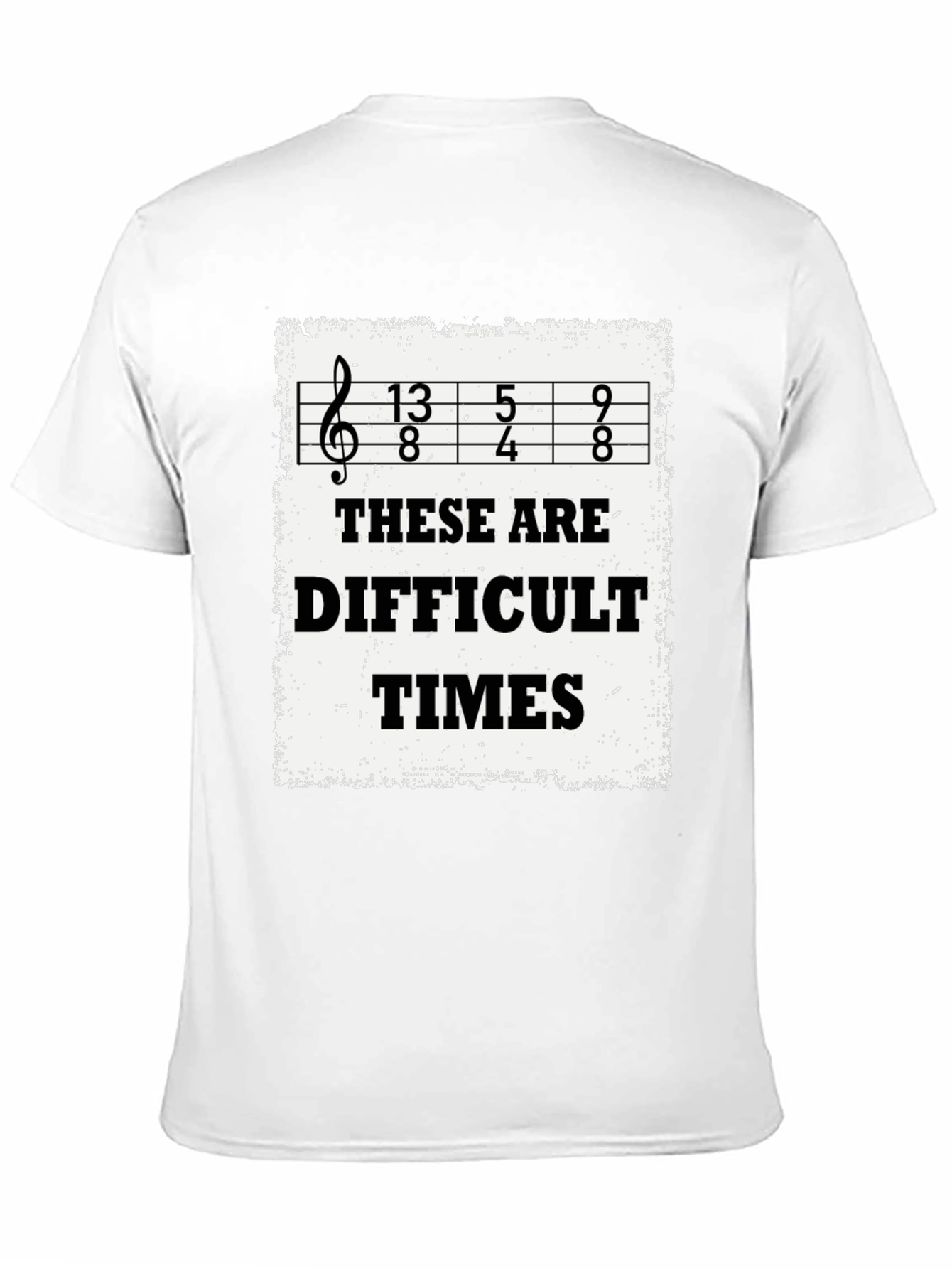 Difficult Times Ukulele T-Shirt - Black Cotton Tee