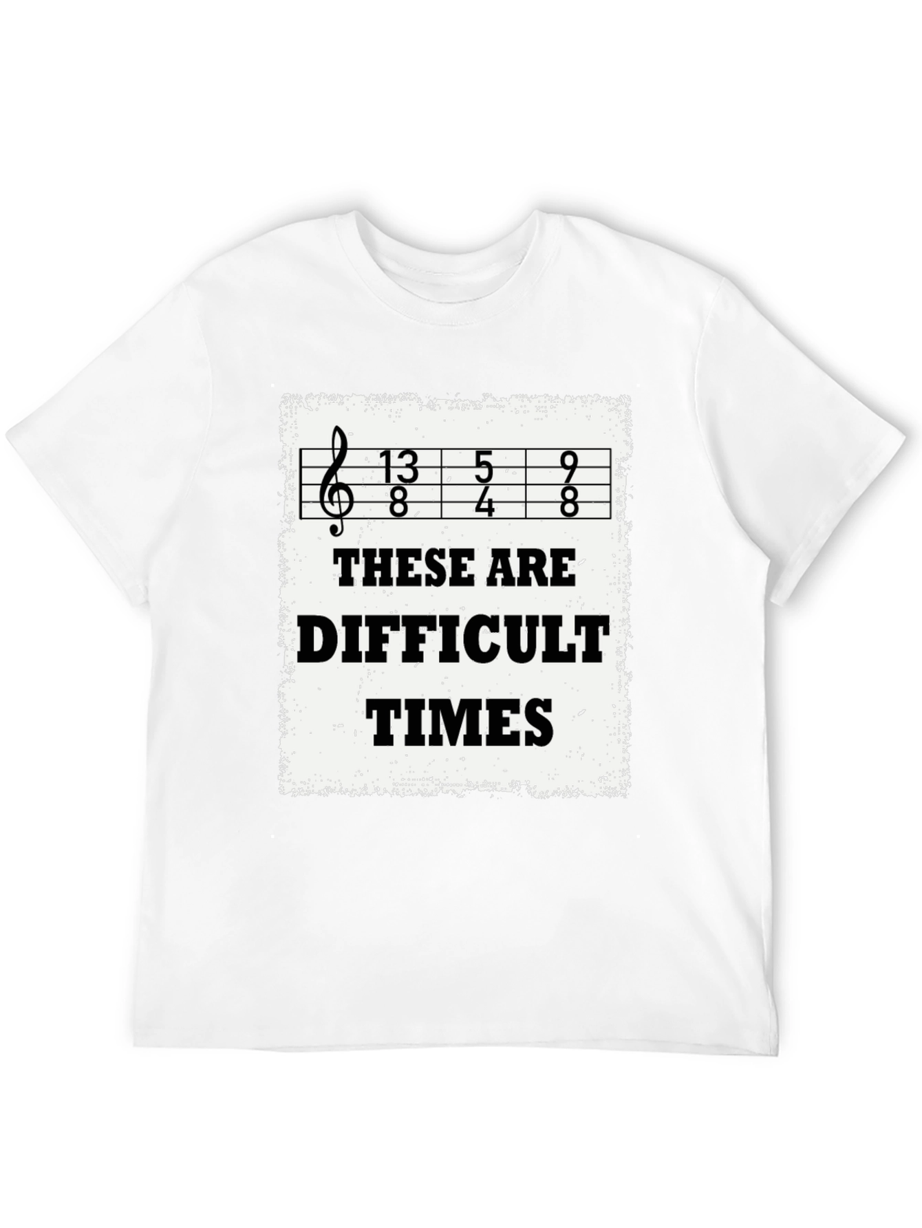Difficult Times Ukulele T-Shirt - Black Cotton Tee