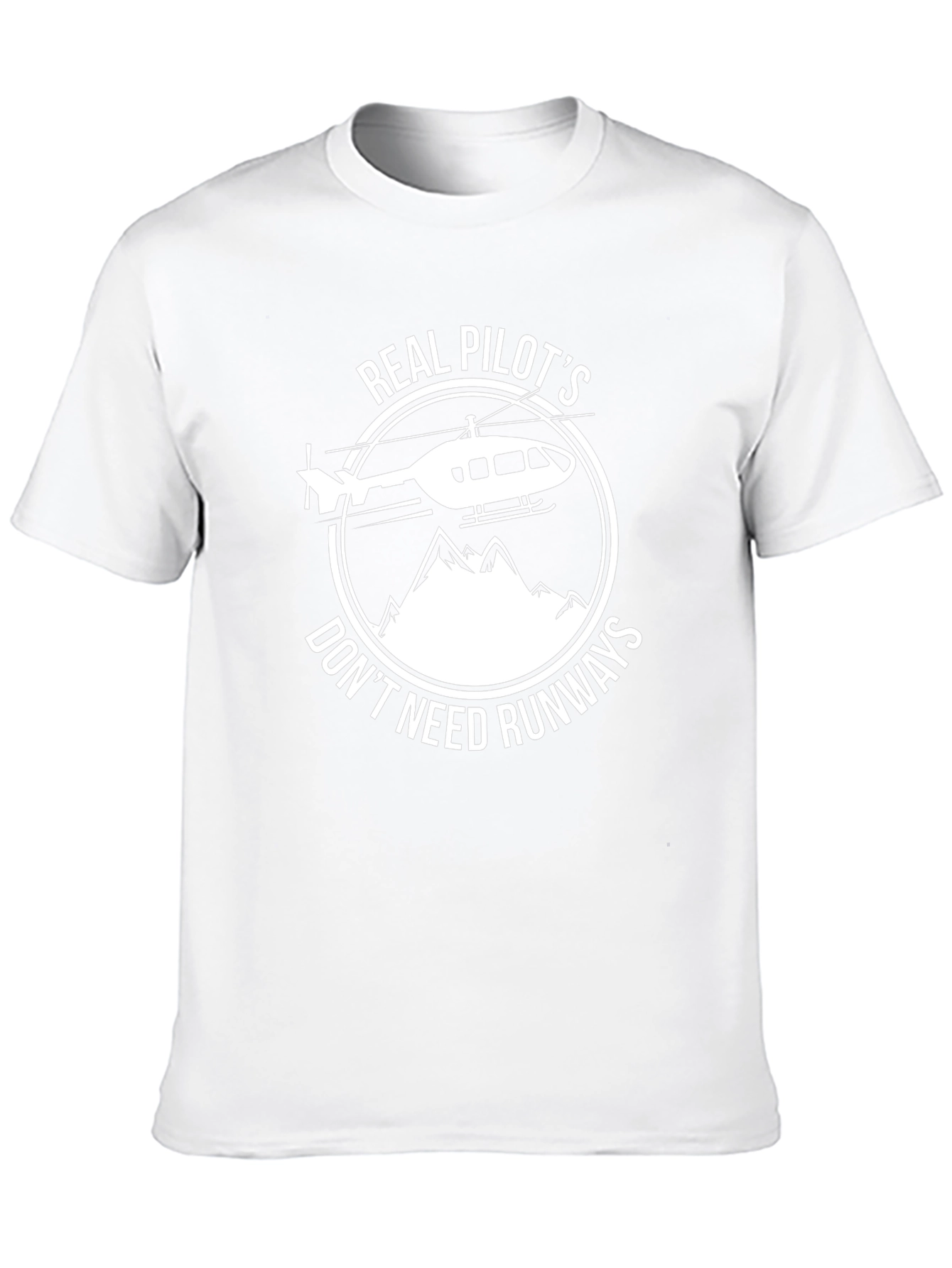 Real Pilots Helicopter T-Shirt - Black
