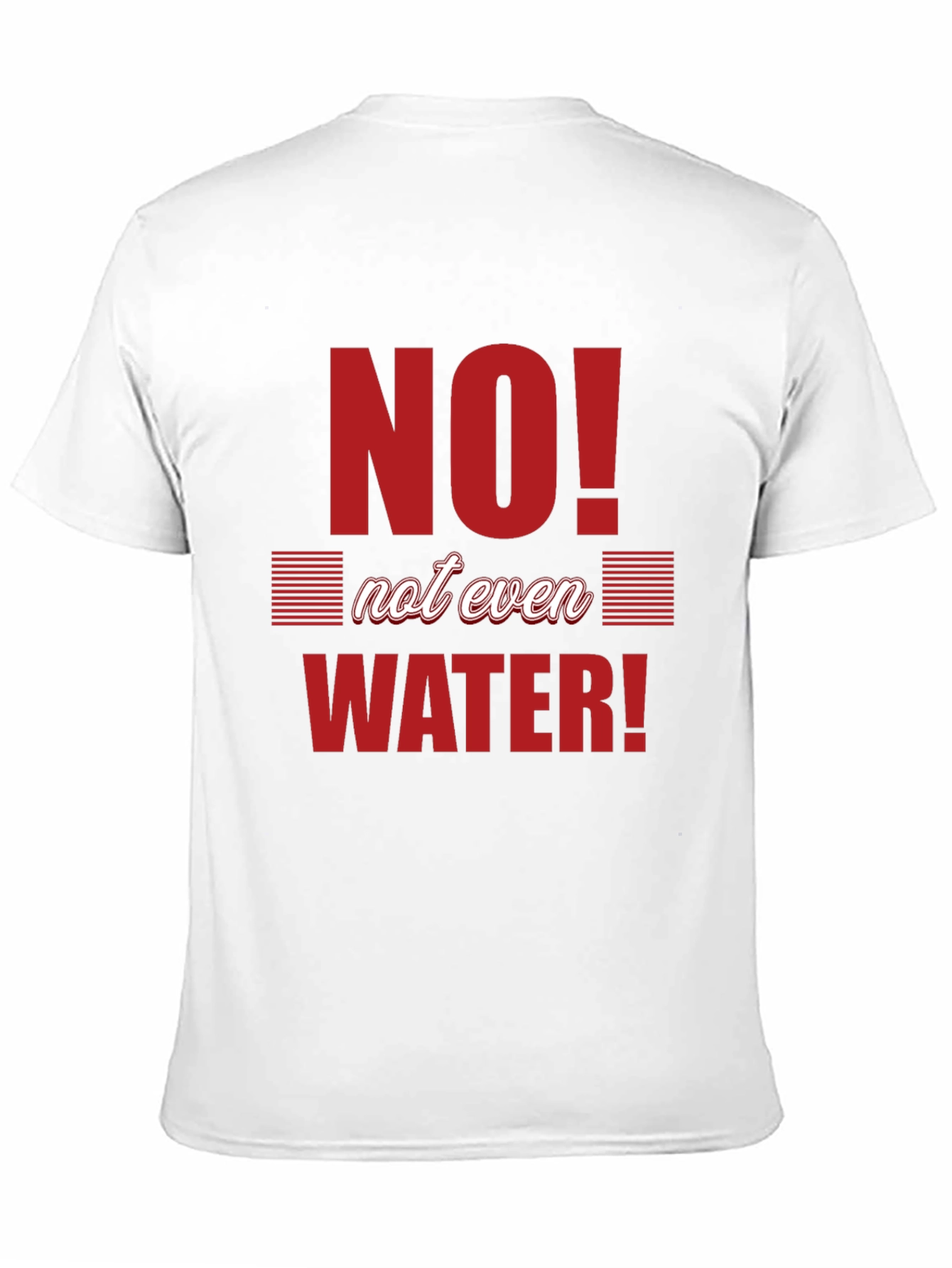 No Water T-Shirt - Black Crew Neck Graphic Tee