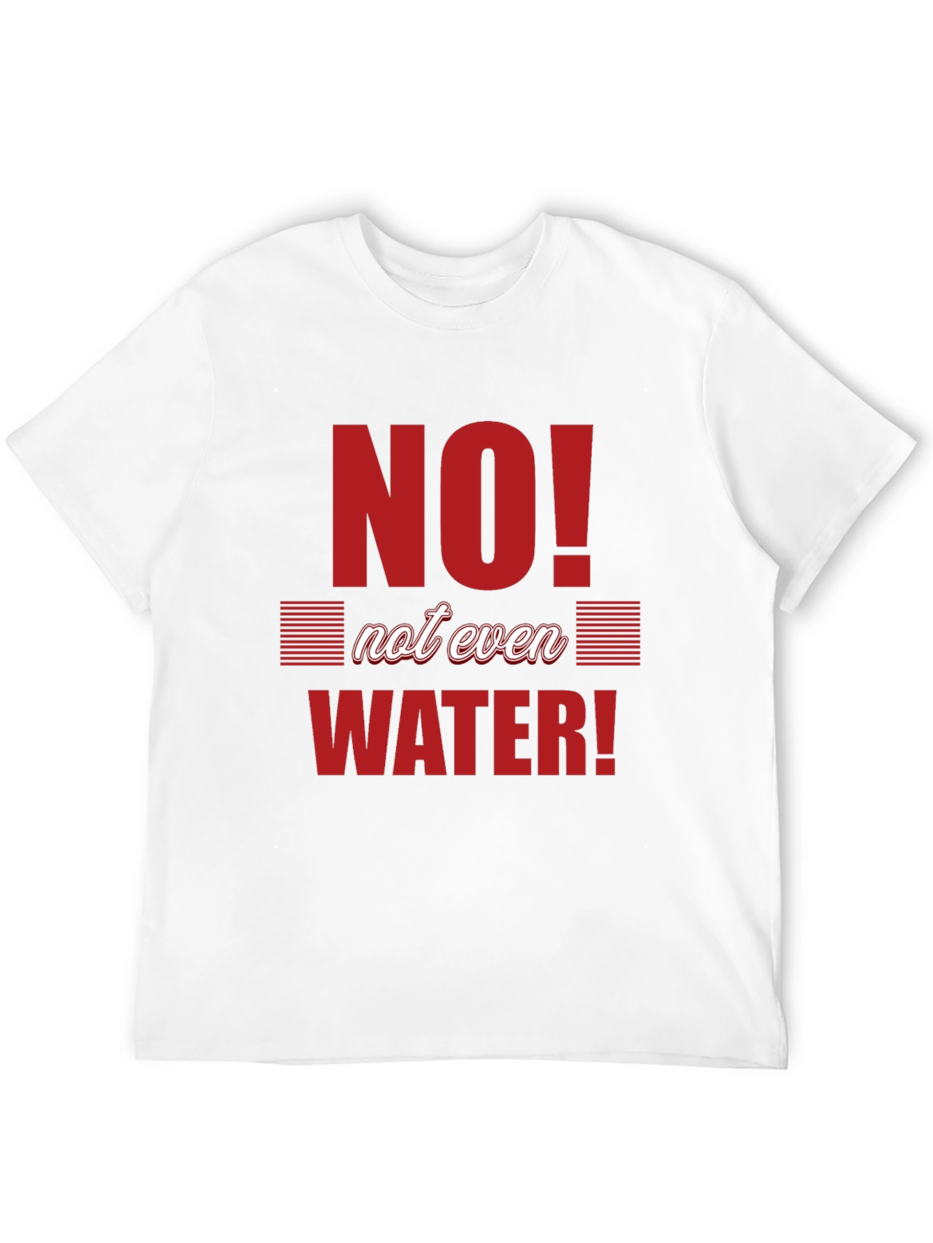 No Water T-Shirt - Black Crew Neck Graphic Tee
