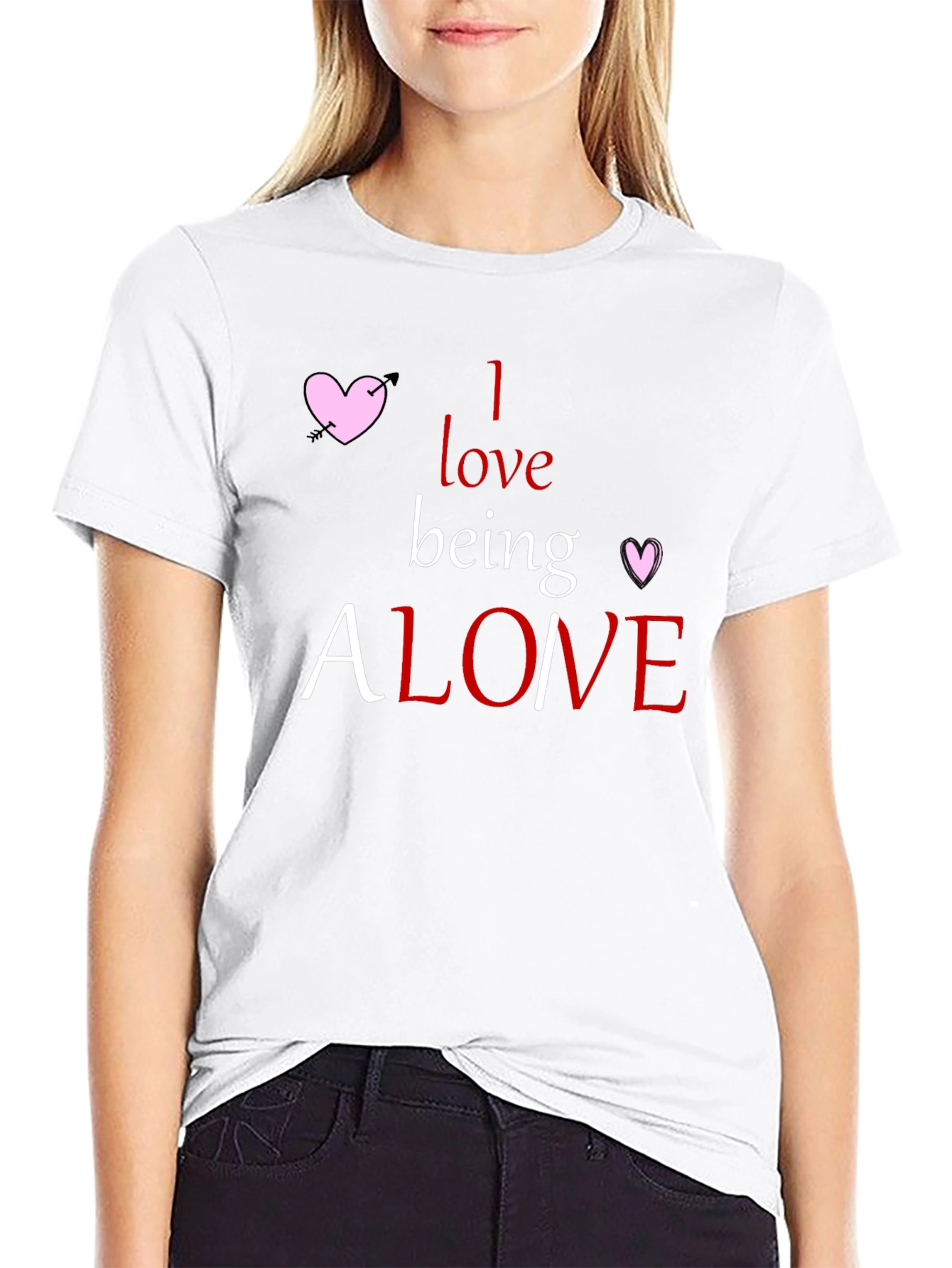 Alone T-Shirt - Heart Graphic Tee