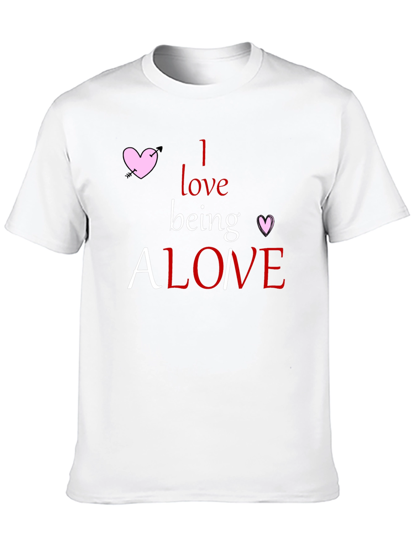 Alone T-Shirt - Heart Graphic Tee