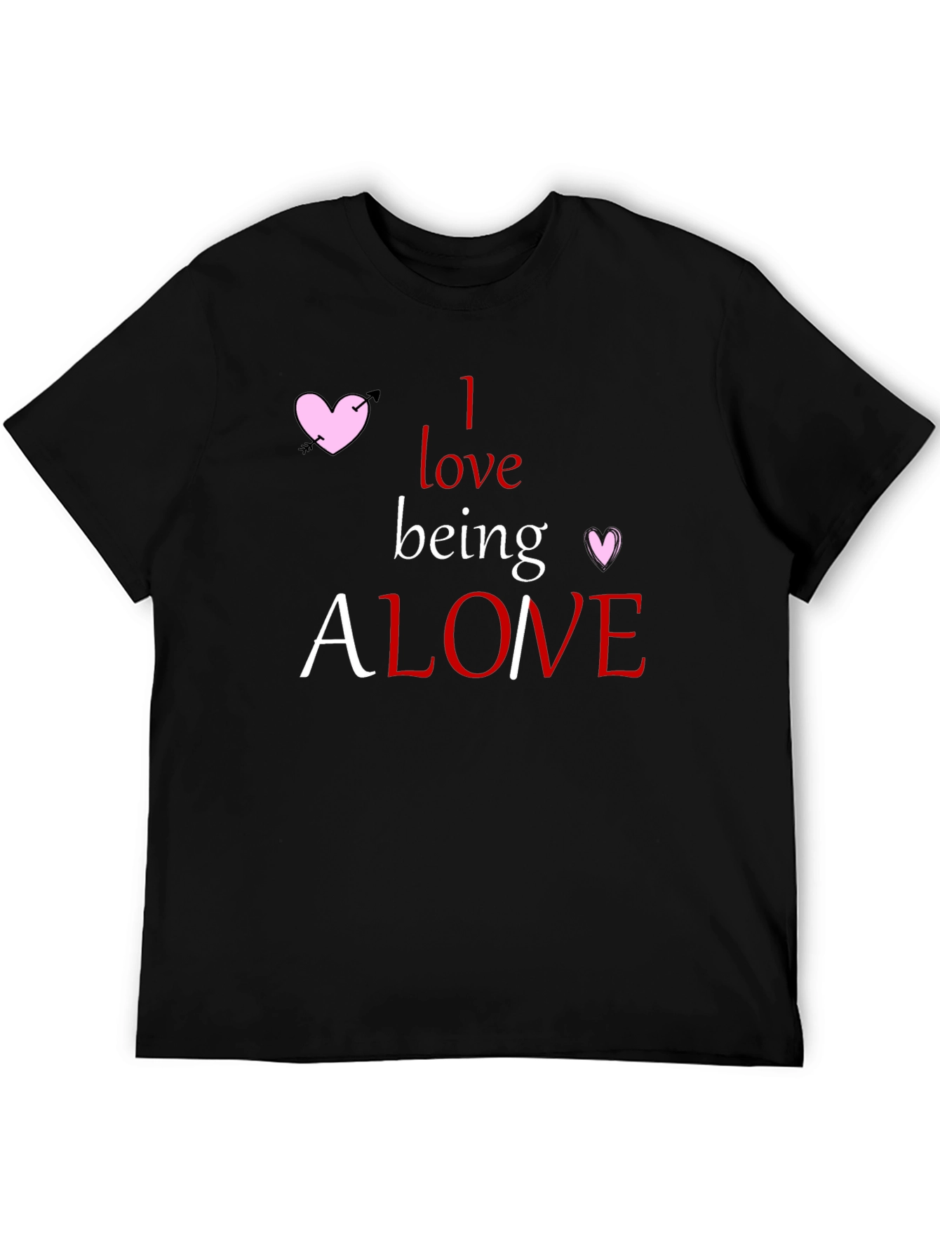 Alone T-Shirt - Heart Graphic Tee