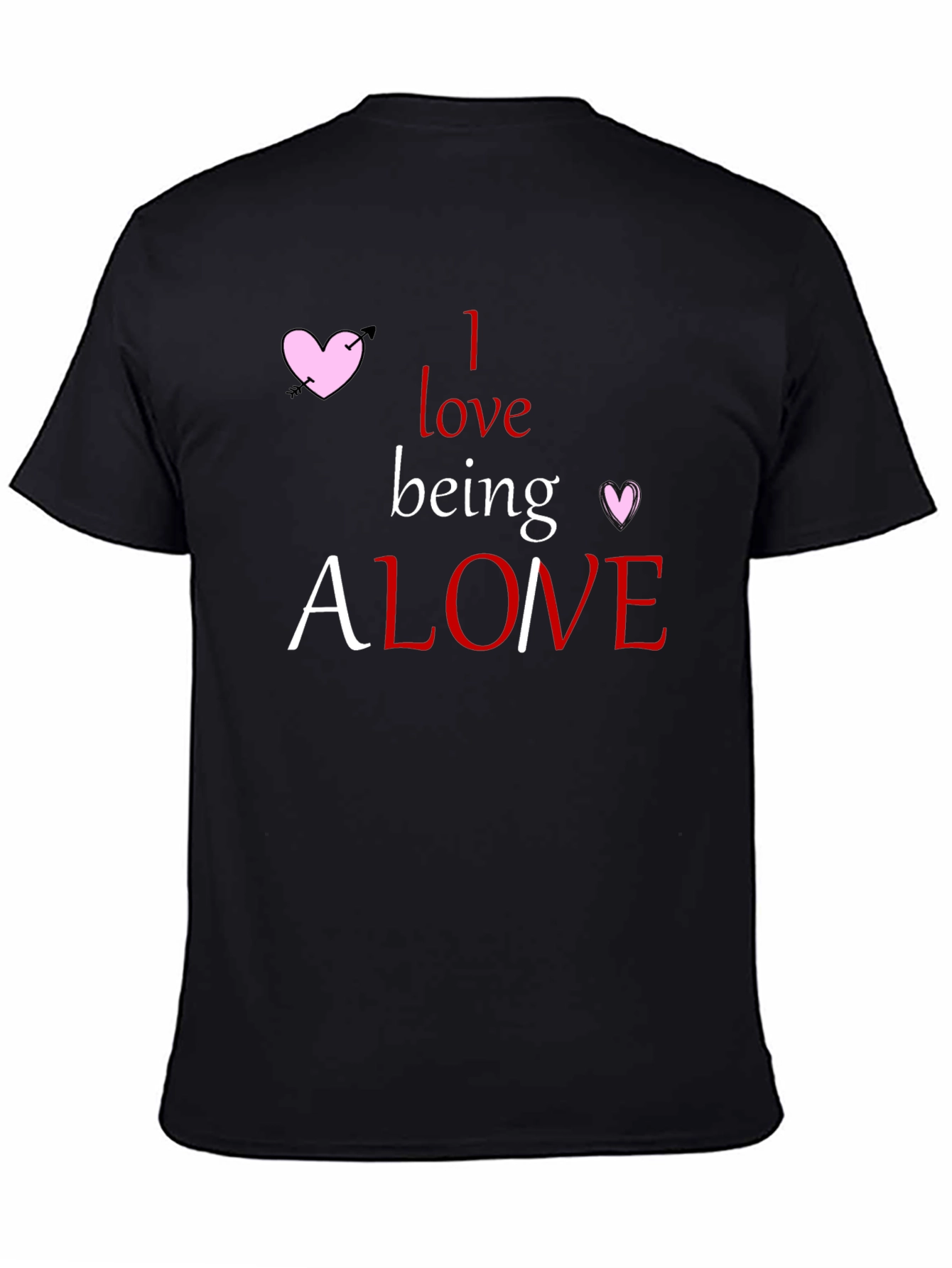Alone T-Shirt - Heart Graphic Tee