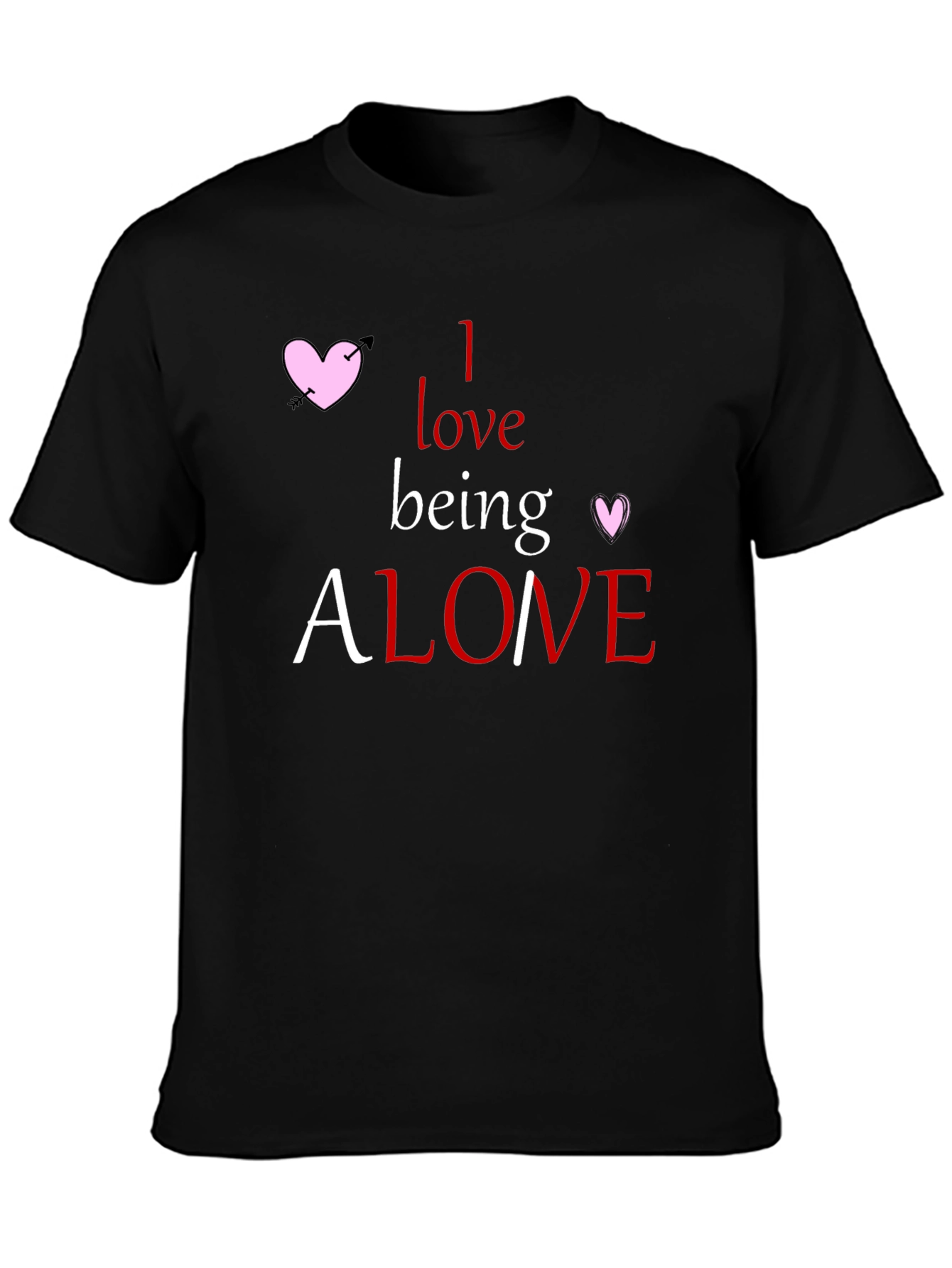 Alone T-Shirt - Heart Graphic Tee
