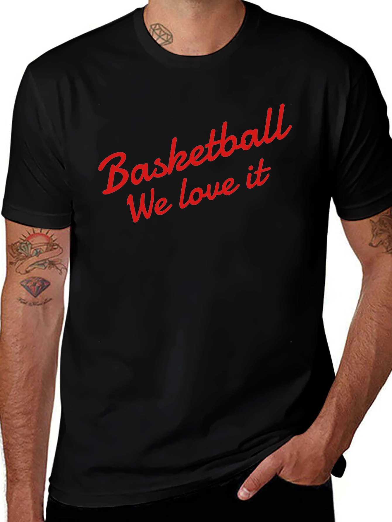 Basketball We Love It Black T-Shirt
