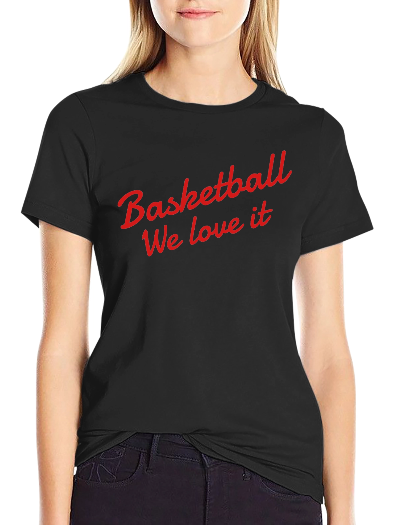 Basketball We Love It Black T-Shirt