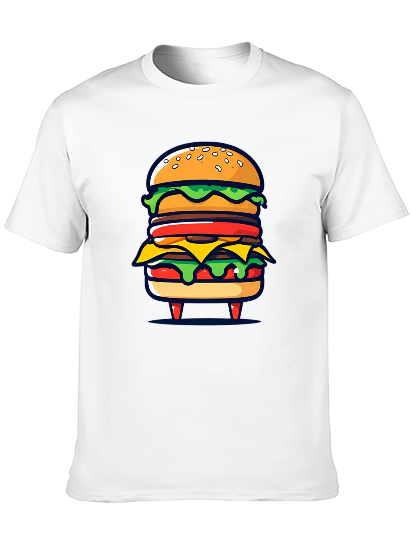 Burger Graphic Black T-Shirt