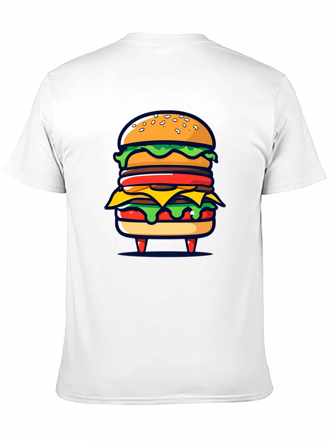 Burger Graphic Black T-Shirt