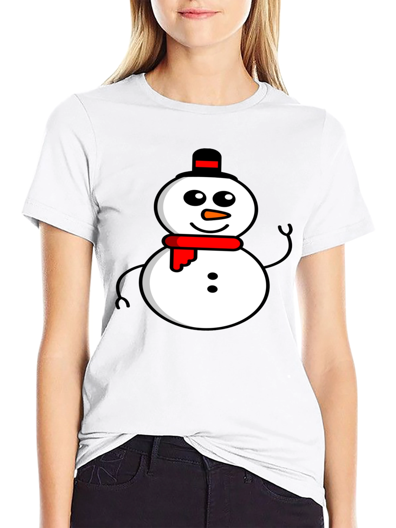 Snowman Graphic Tee - Winter Holiday Apparel
