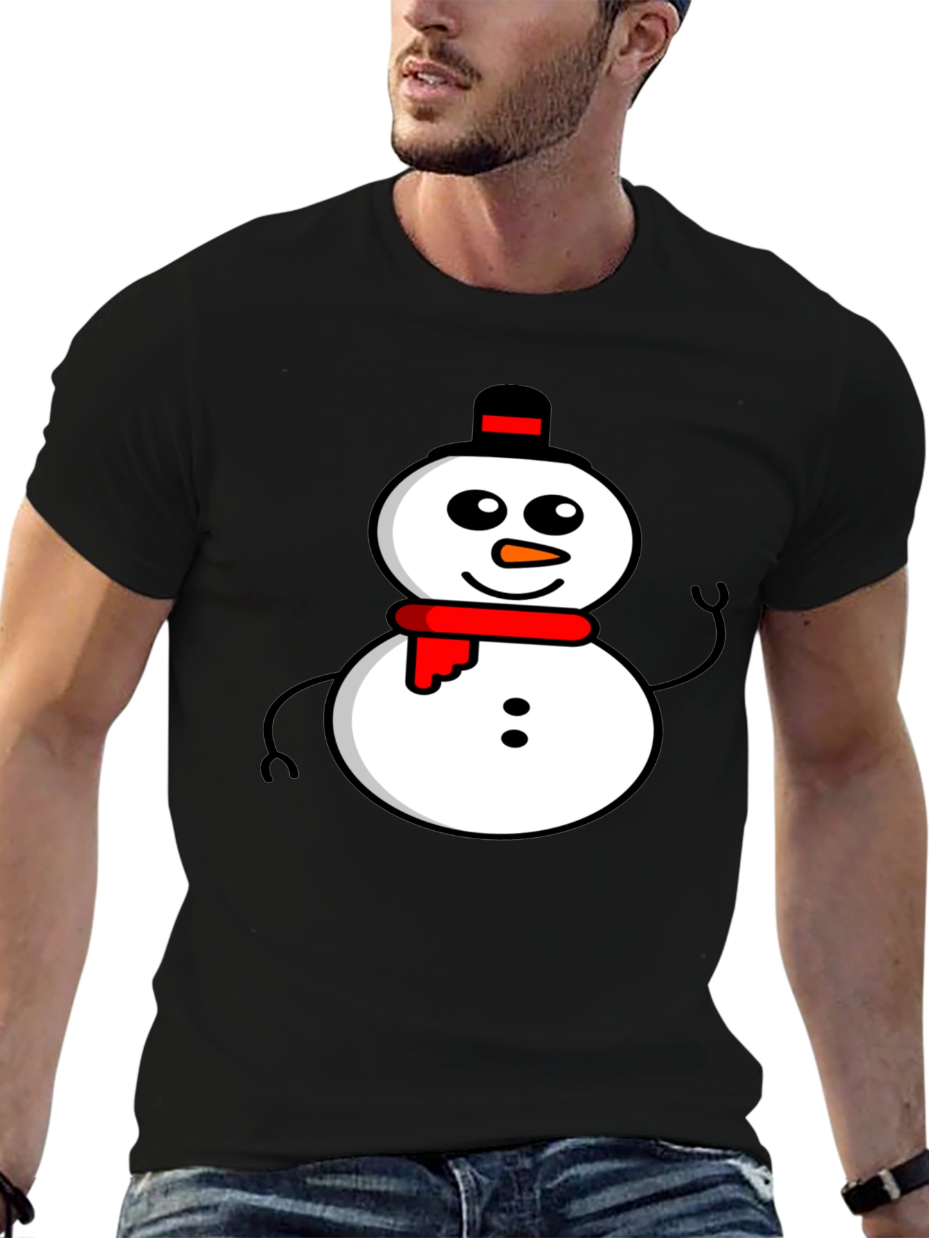 Snowman Graphic Tee - Winter Holiday Apparel