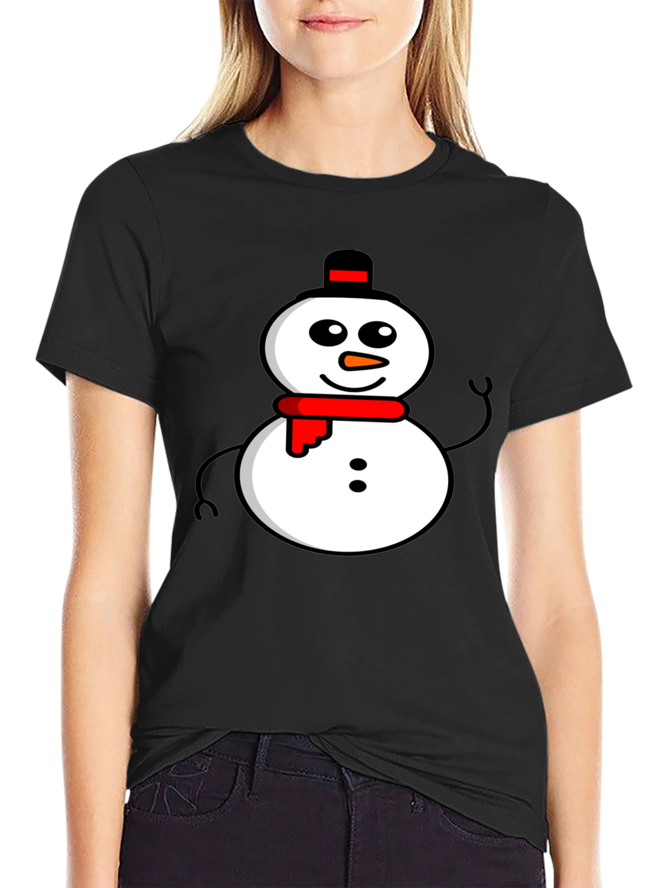 Snowman Graphic Tee - Winter Holiday Apparel