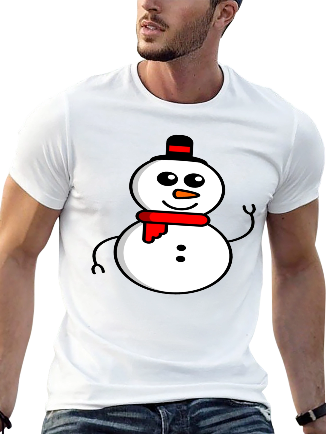 Snowman Graphic Tee - Winter Holiday Apparel