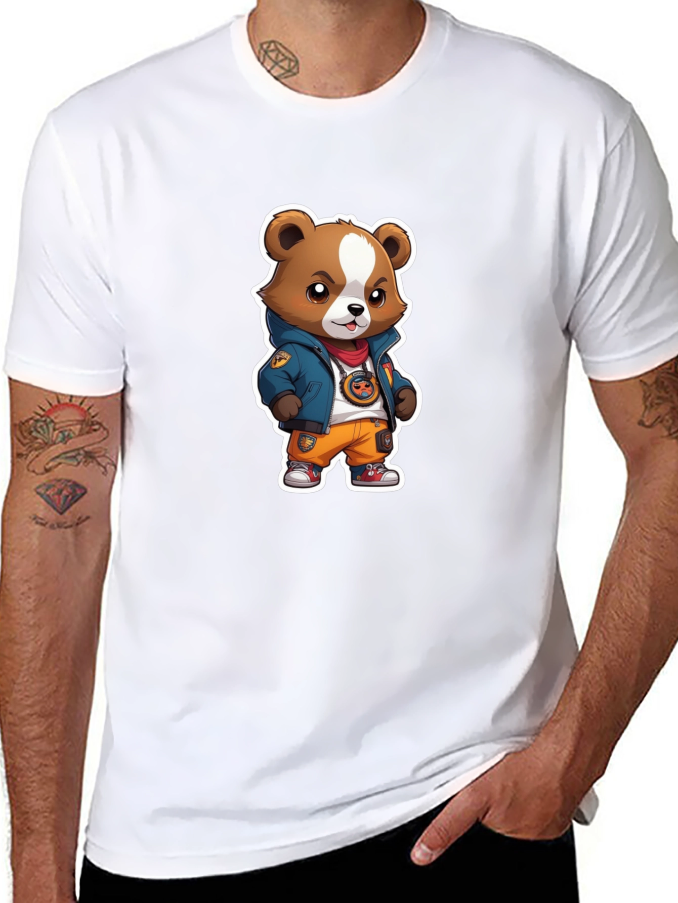 Urban Bear Graphic Tee - Trendy Style
