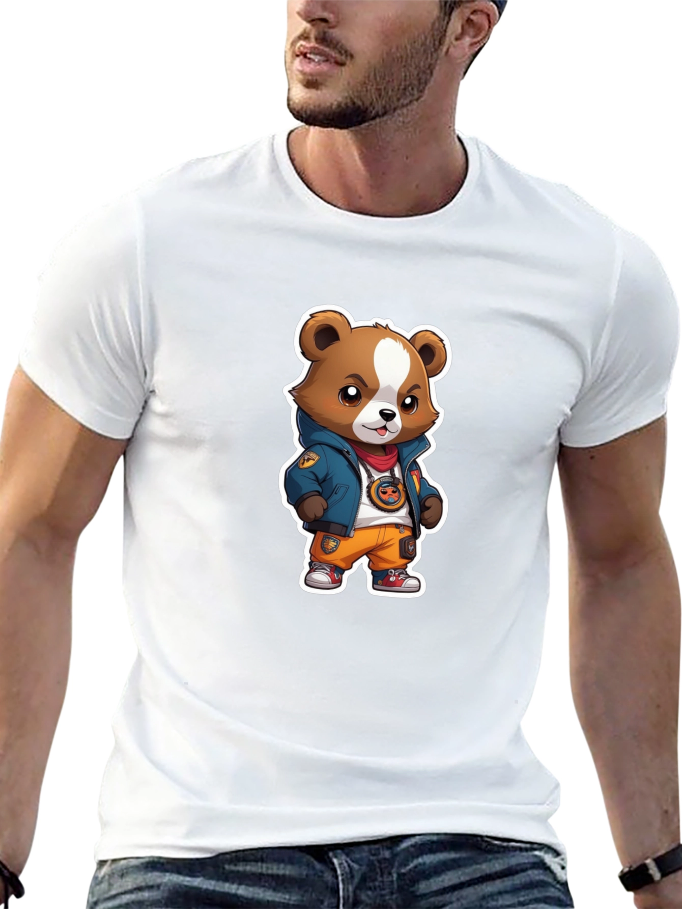 Urban Bear Graphic Tee - Trendy Style