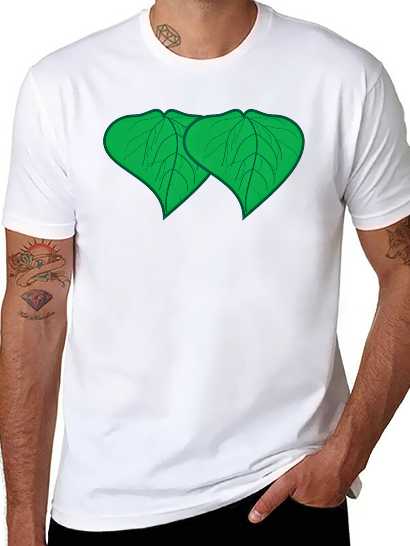 Bodhi Leaf Graphic Tee - Zen Style Comfort