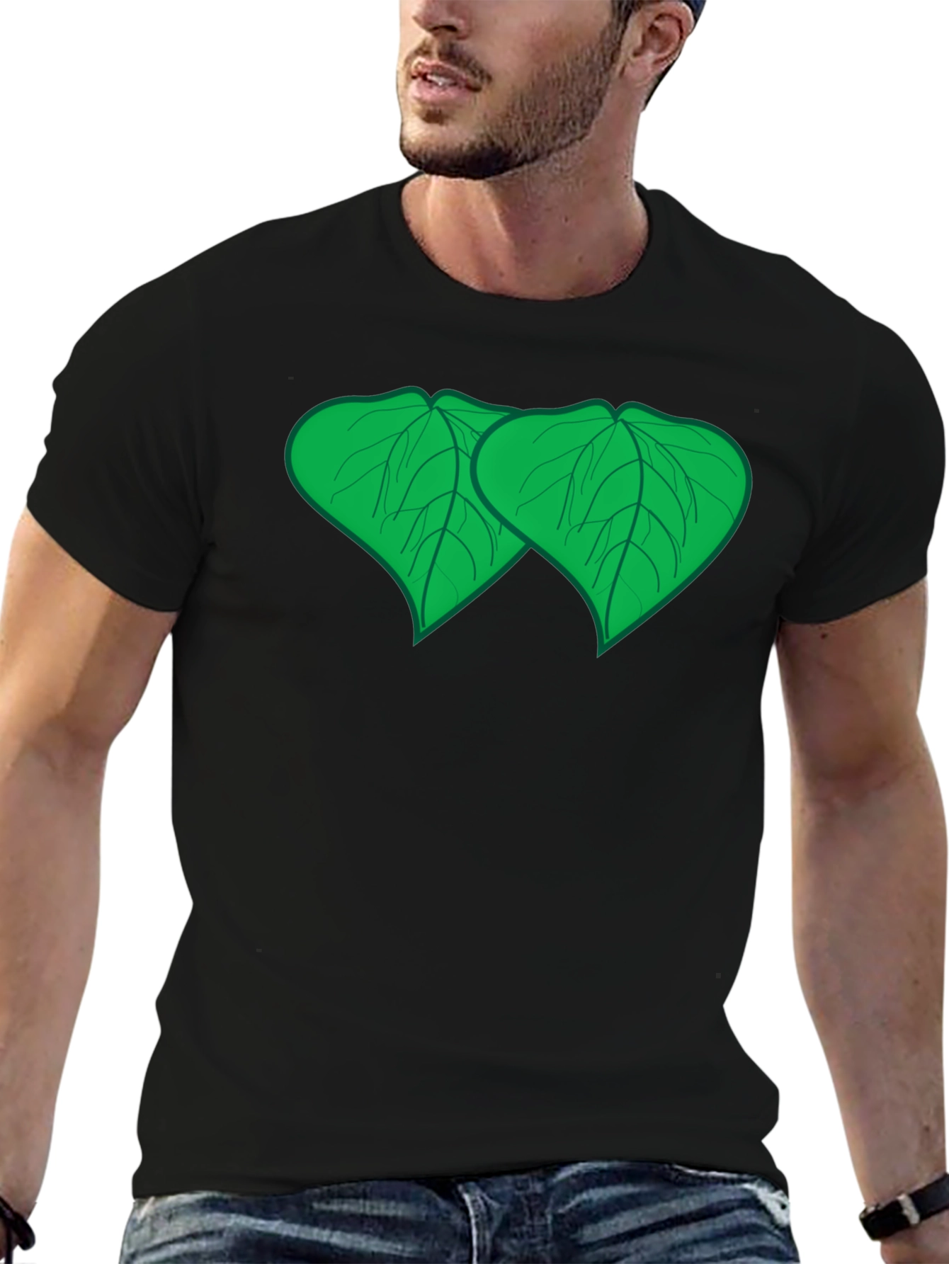 Bodhi Leaf Graphic Tee - Zen Style Comfort