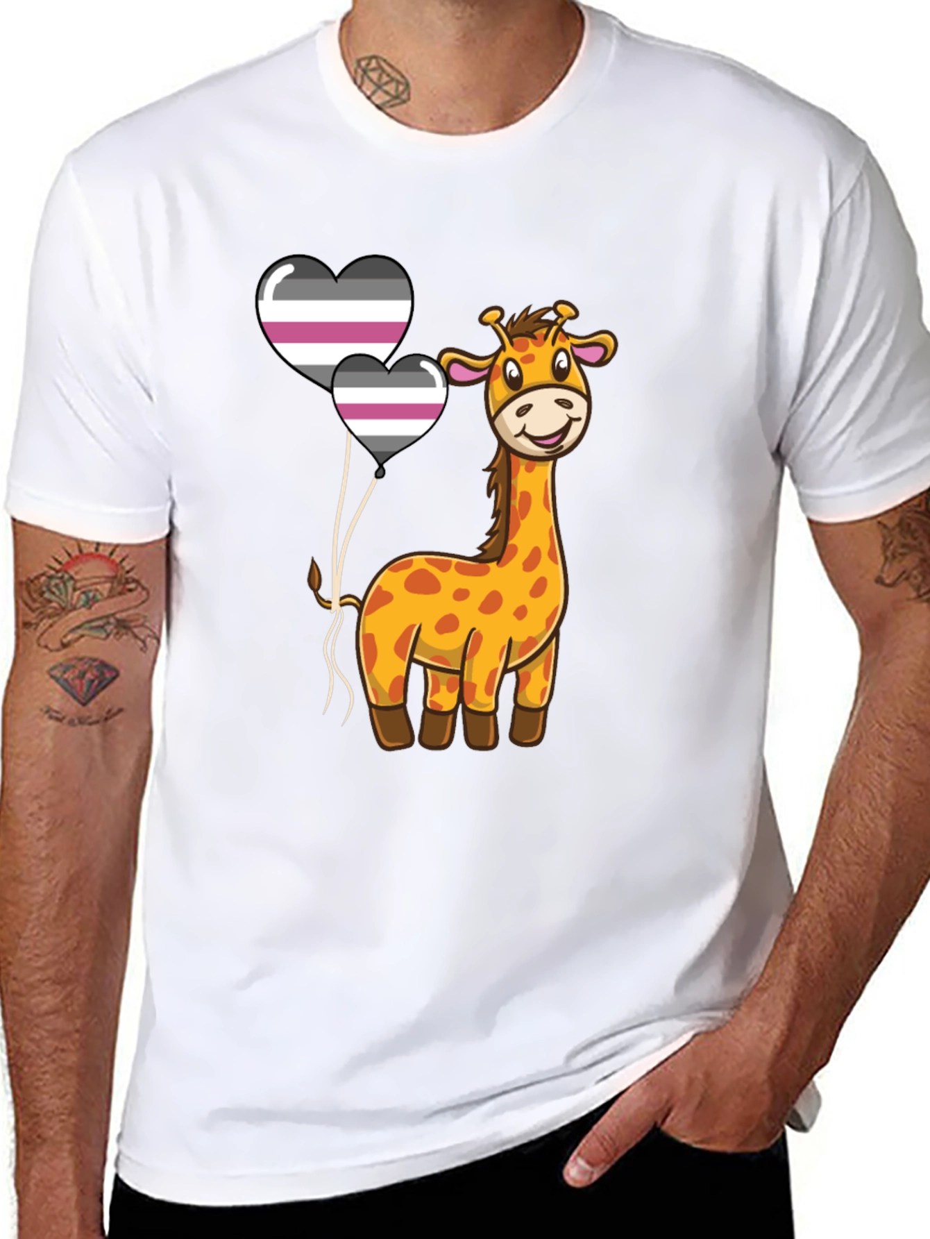 Giraffe Aromantic Pride T-Shirt