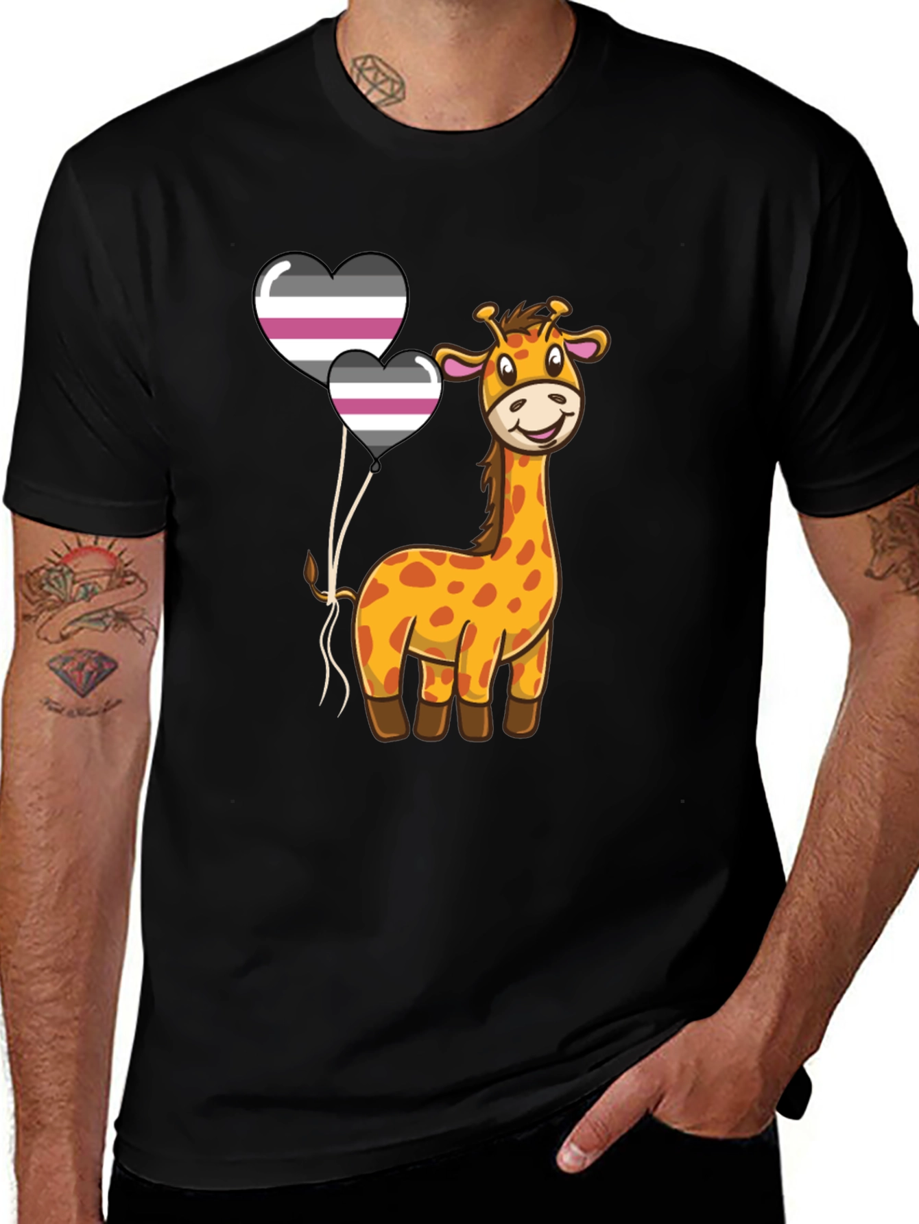 Giraffe Aromantic Pride T-Shirt