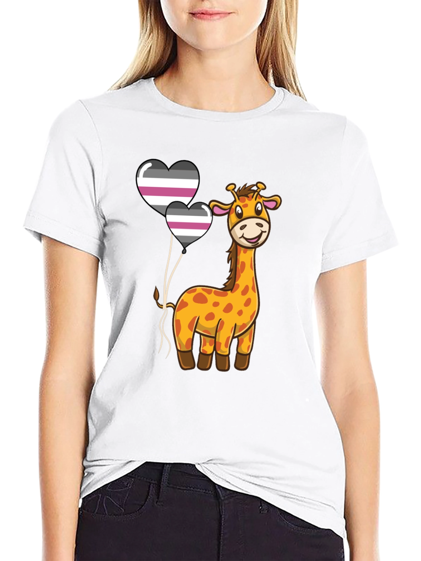Giraffe Aromantic Pride T-Shirt