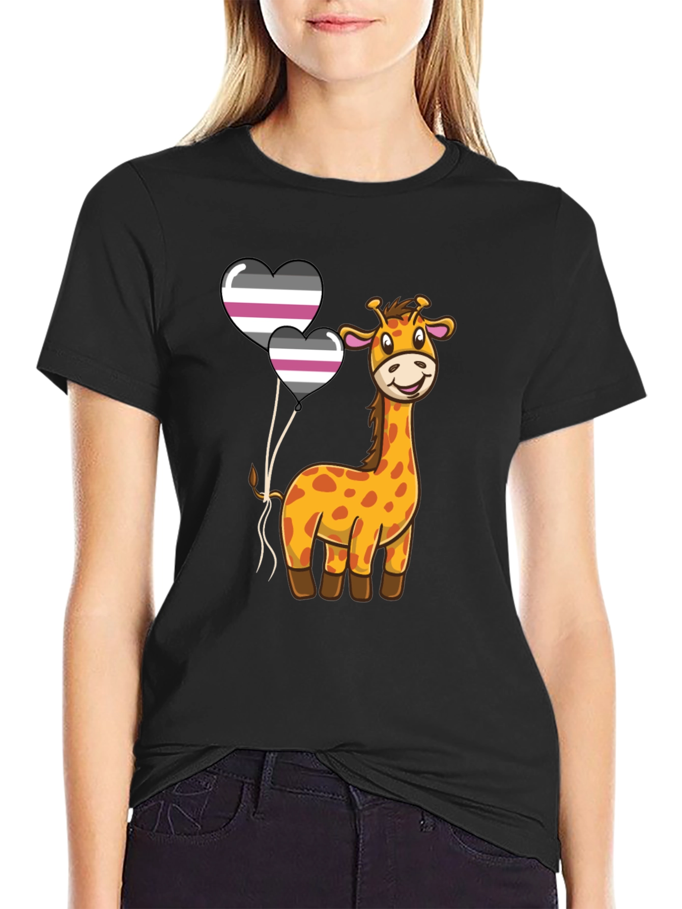 Giraffe Aromantic Pride T-Shirt