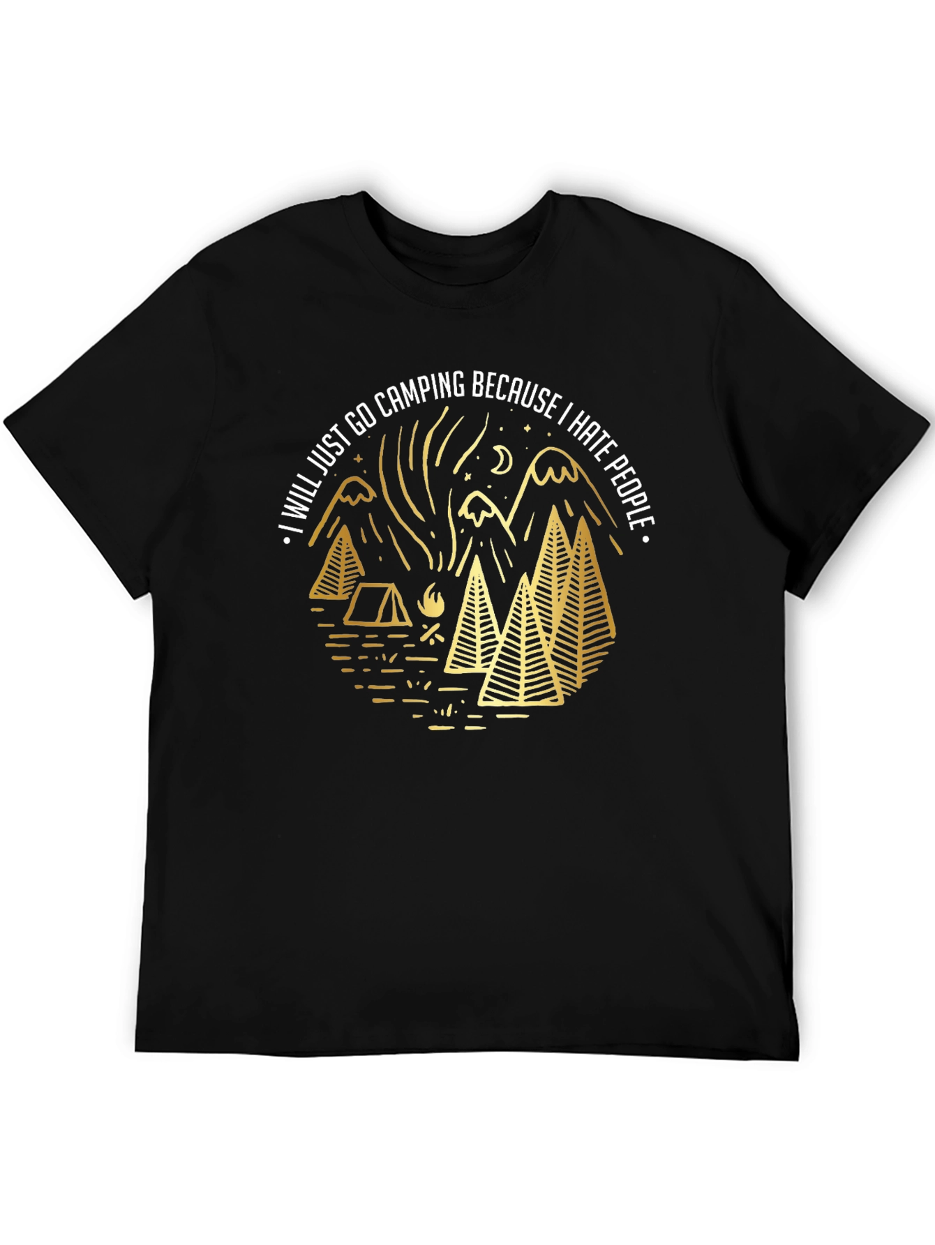 Camping Graphic Tee: I Hate People T-Shirt